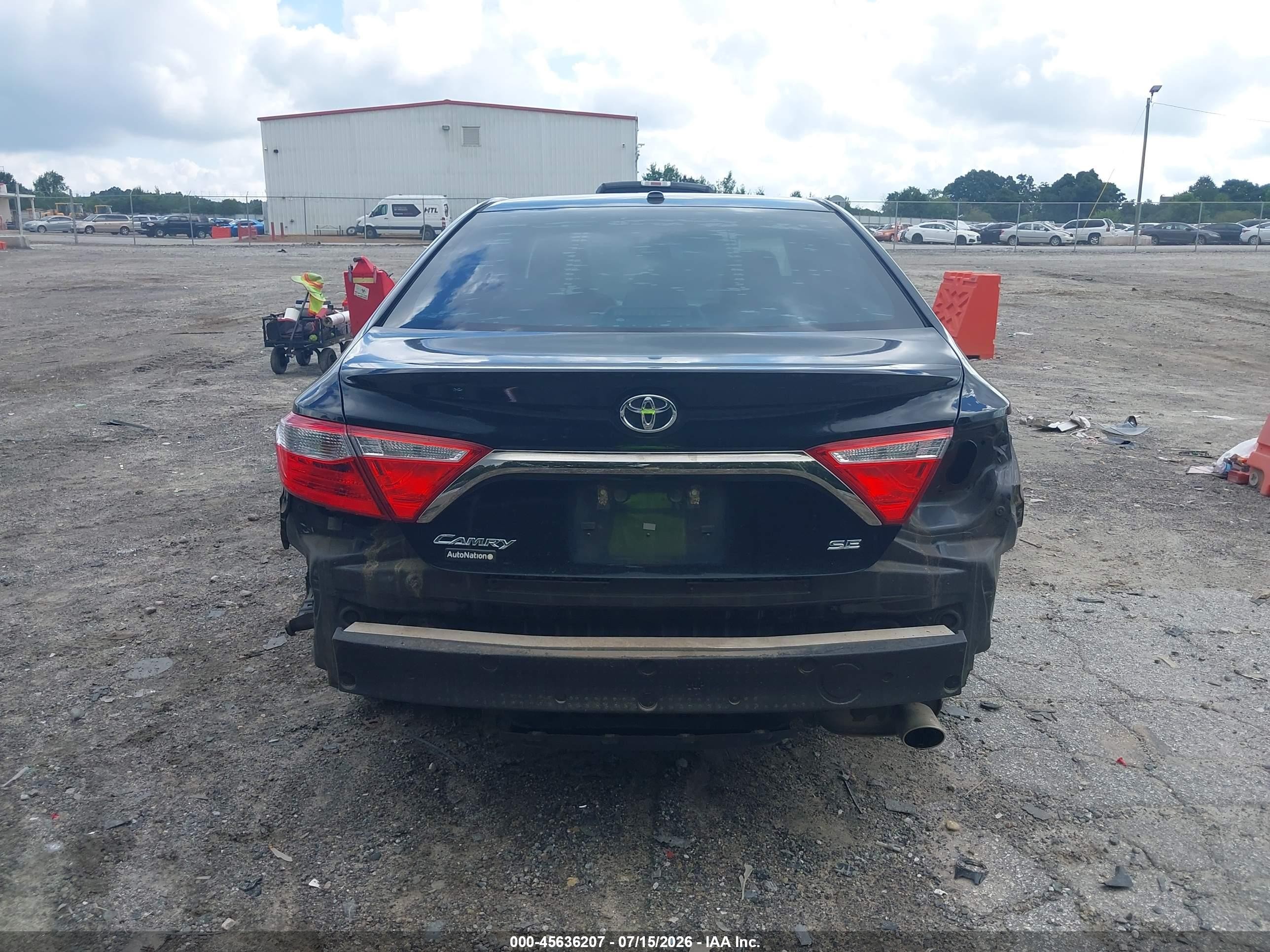 2015 Toyota Camry Se Black vin: 4T1BF1FK9FU980203