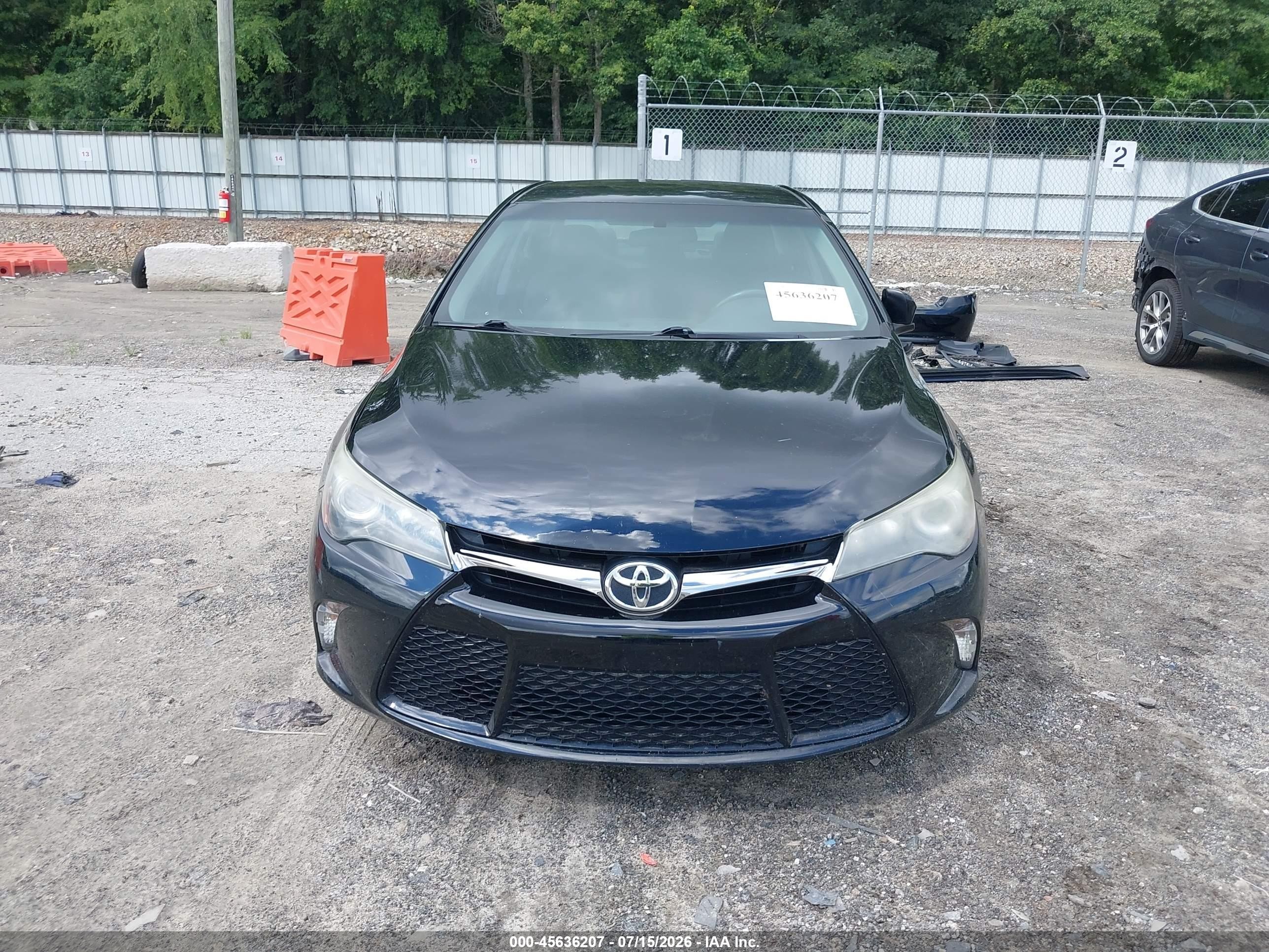 2015 Toyota Camry Se Black vin: 4T1BF1FK9FU980203