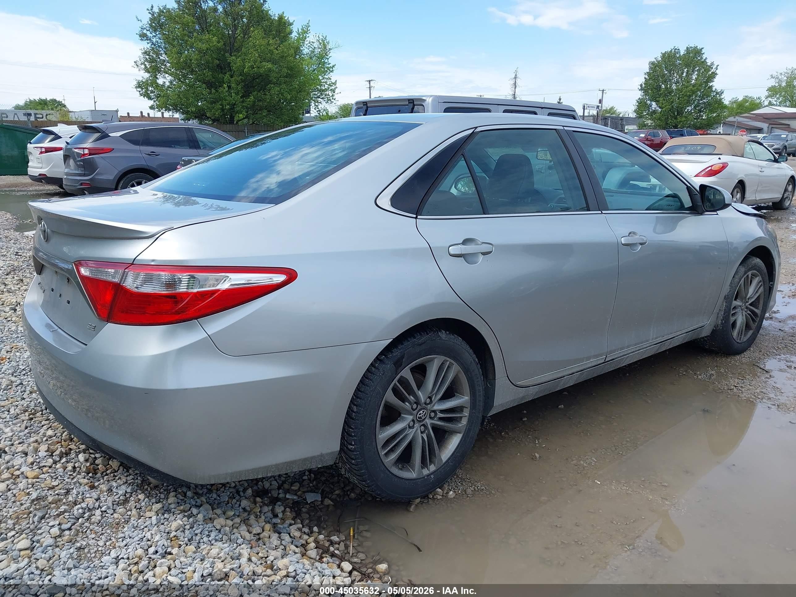 2016 Toyota Camry Se Серебряный vin: 4T1BF1FK9GU256576