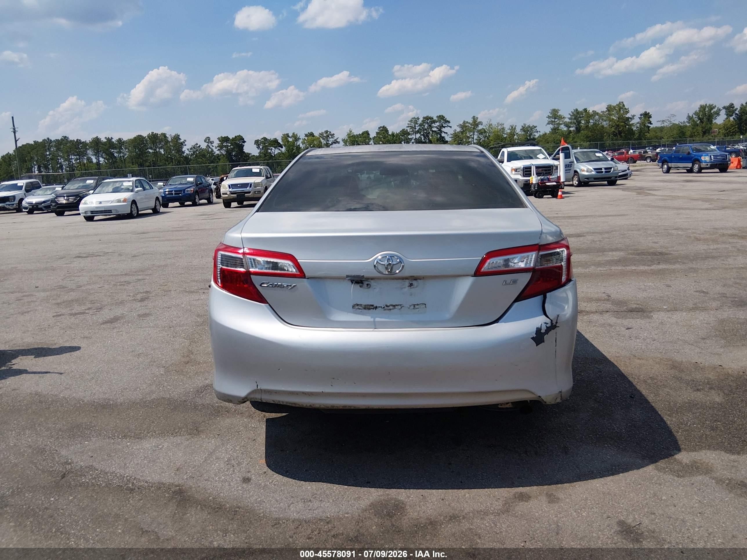 2012 Toyota Camry Le Silver vin: 4T1BF1FKXCU018455