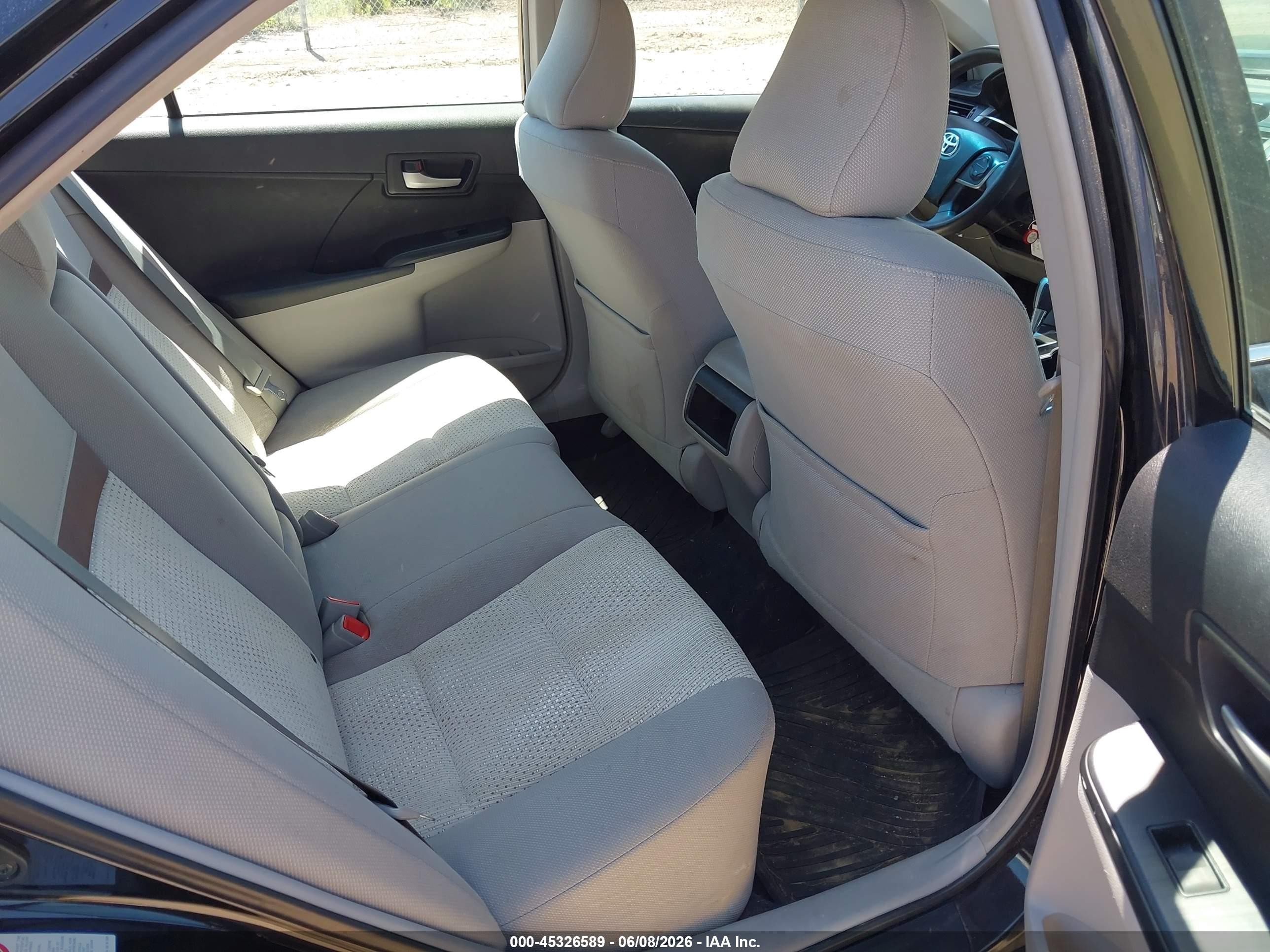 2012 Toyota Camry Le Black vin: 4T1BF1FKXCU021498