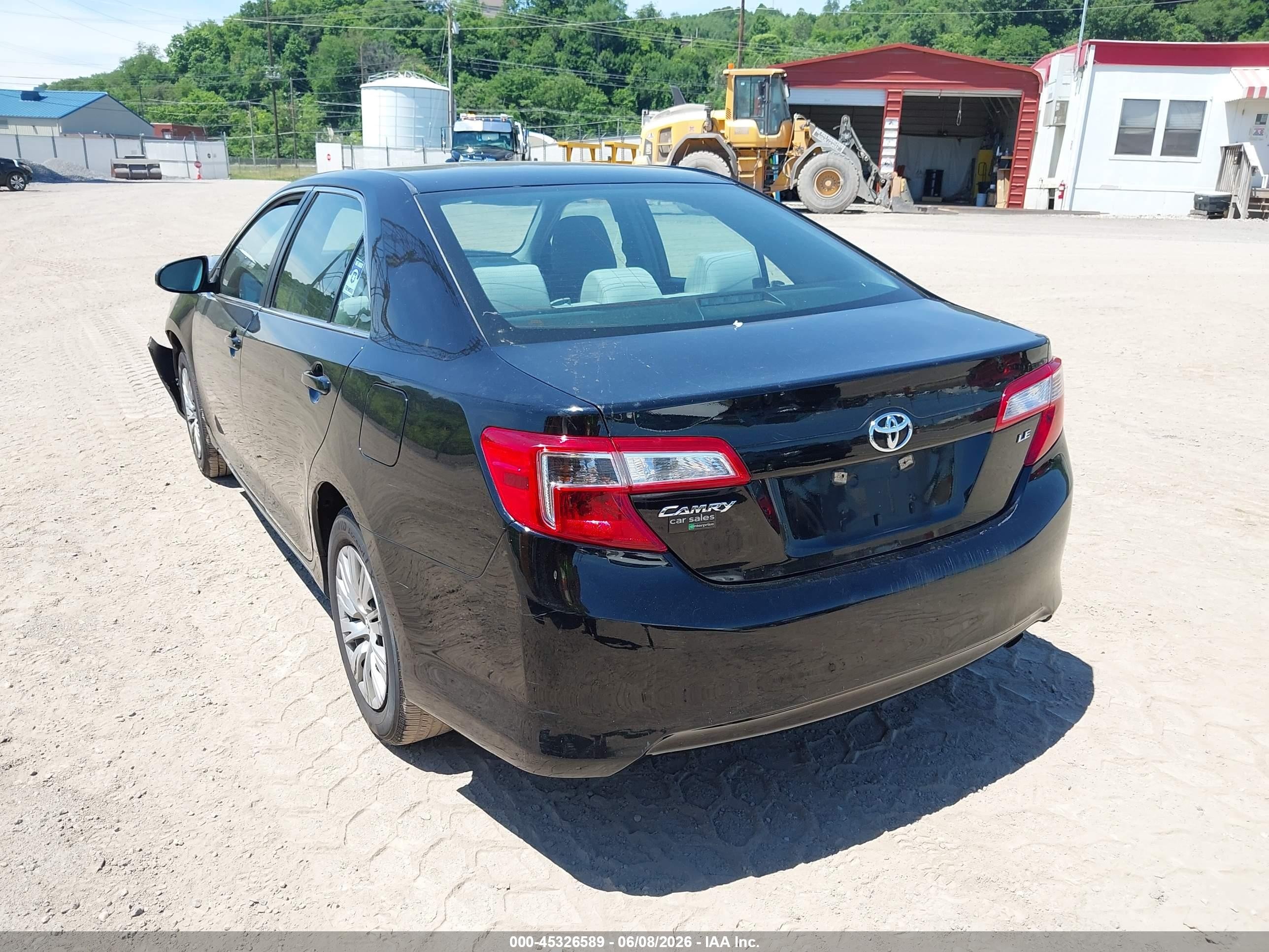2012 Toyota Camry Le Black vin: 4T1BF1FKXCU021498