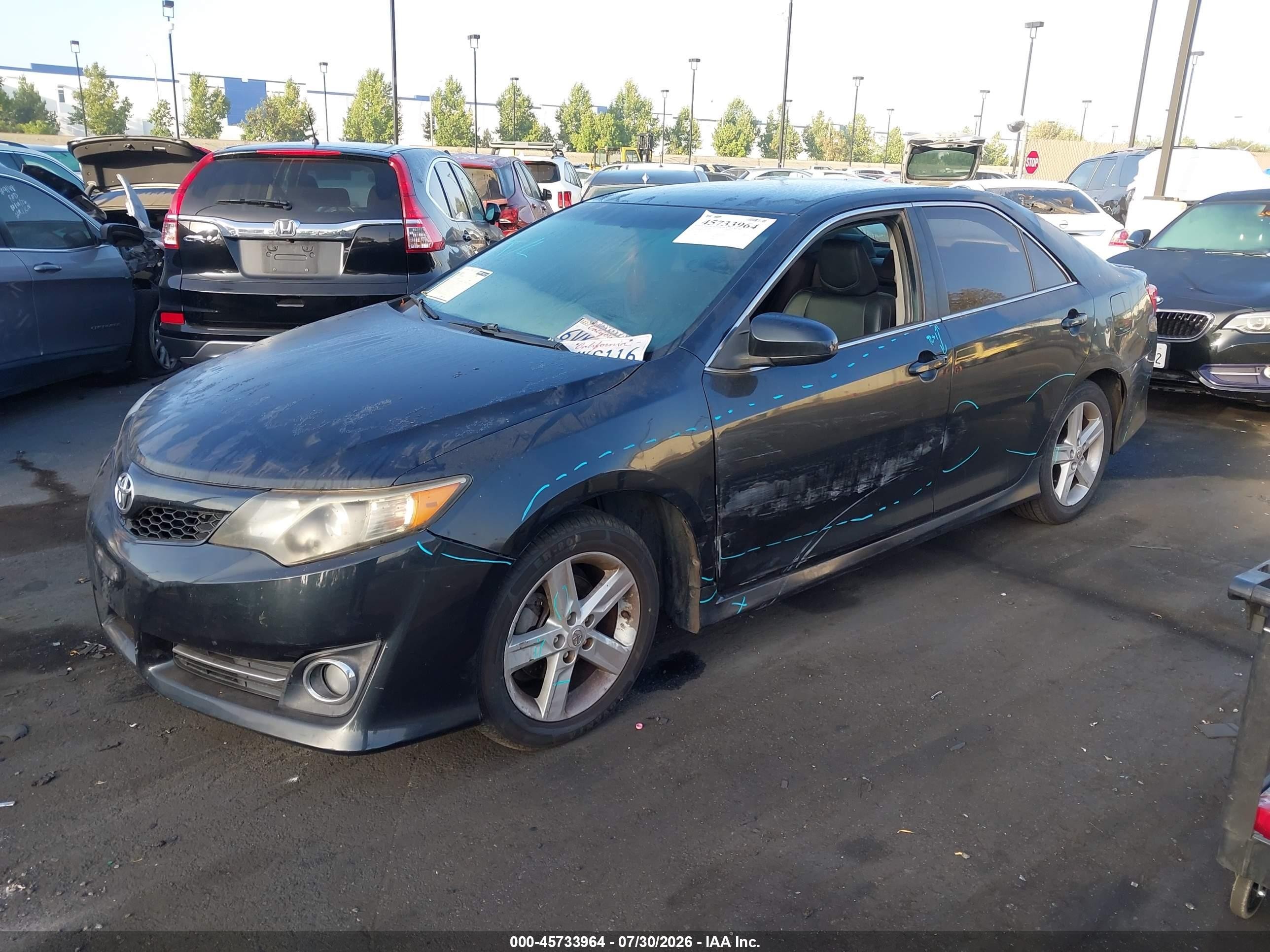 2012 Toyota Camry Se Black vin: 4T1BF1FKXCU057708