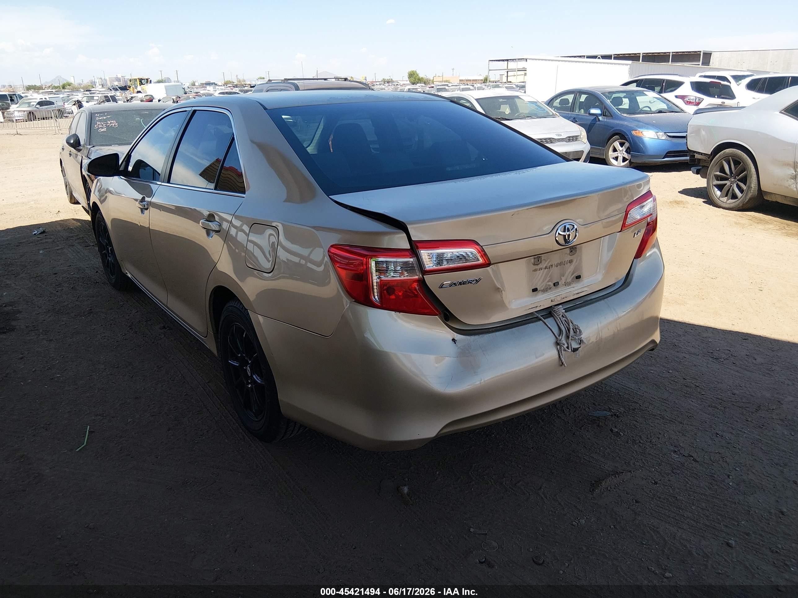 2012 Toyota Camry Le Желто-коричневый vin: 4T1BF1FKXCU071009