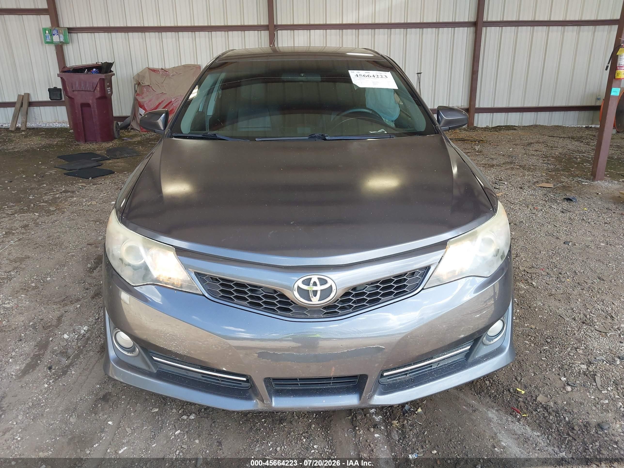 2012 Toyota Camry Se Gray vin: 4T1BF1FKXCU074671