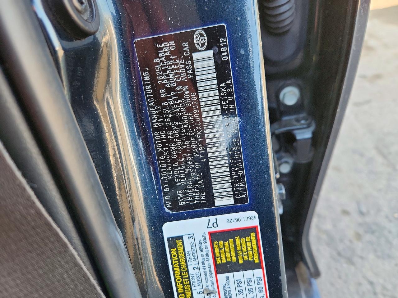 2012 Toyota Camry Se Black vin: 4T1BF1FKXCU090286