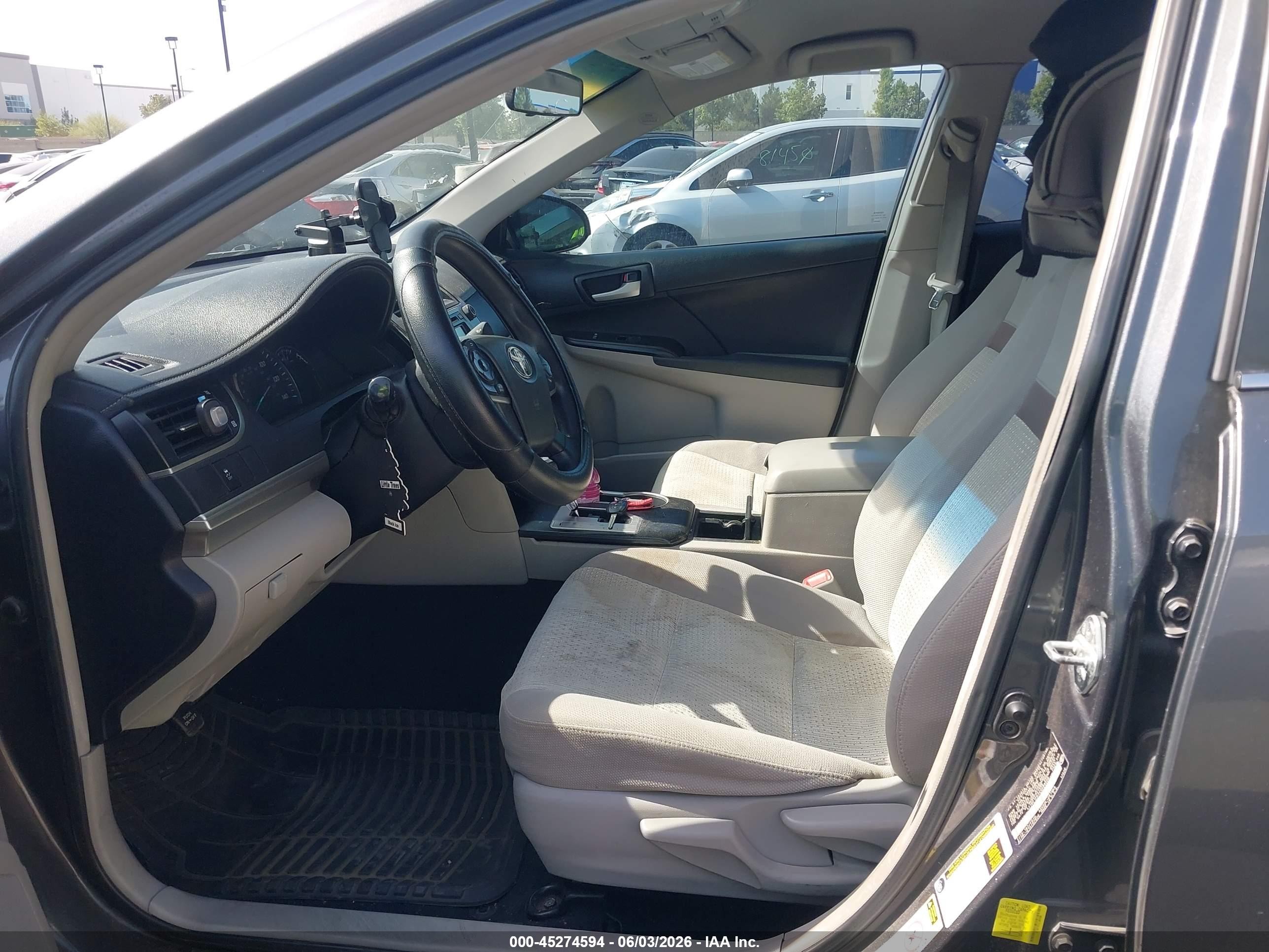 2012 Toyota Camry Le Серый vin: 4T1BF1FKXCU099506