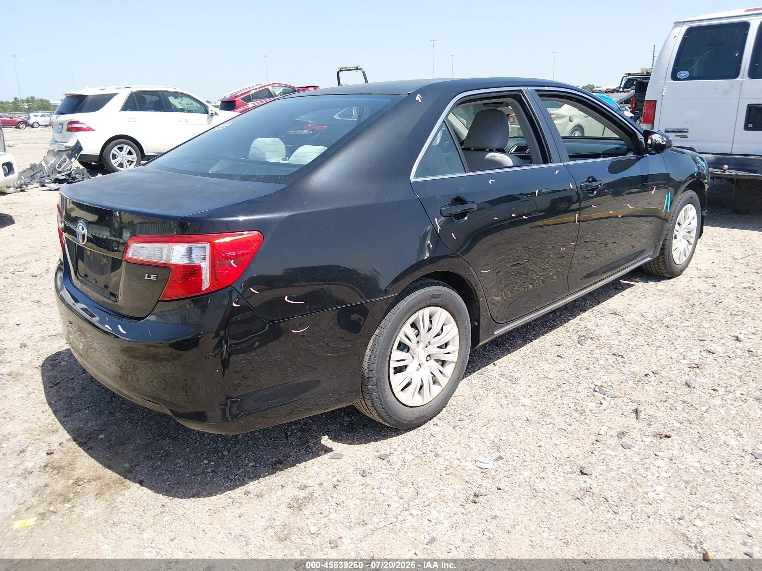 2012 Toyota Camry Le Black vin: 4T1BF1FKXCU112612