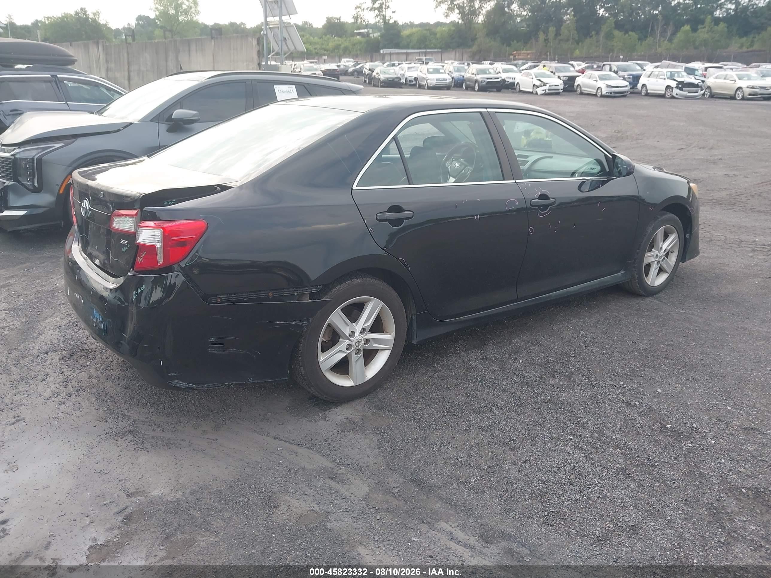 2012 Toyota Camry Se Black vin: 4T1BF1FKXCU134268