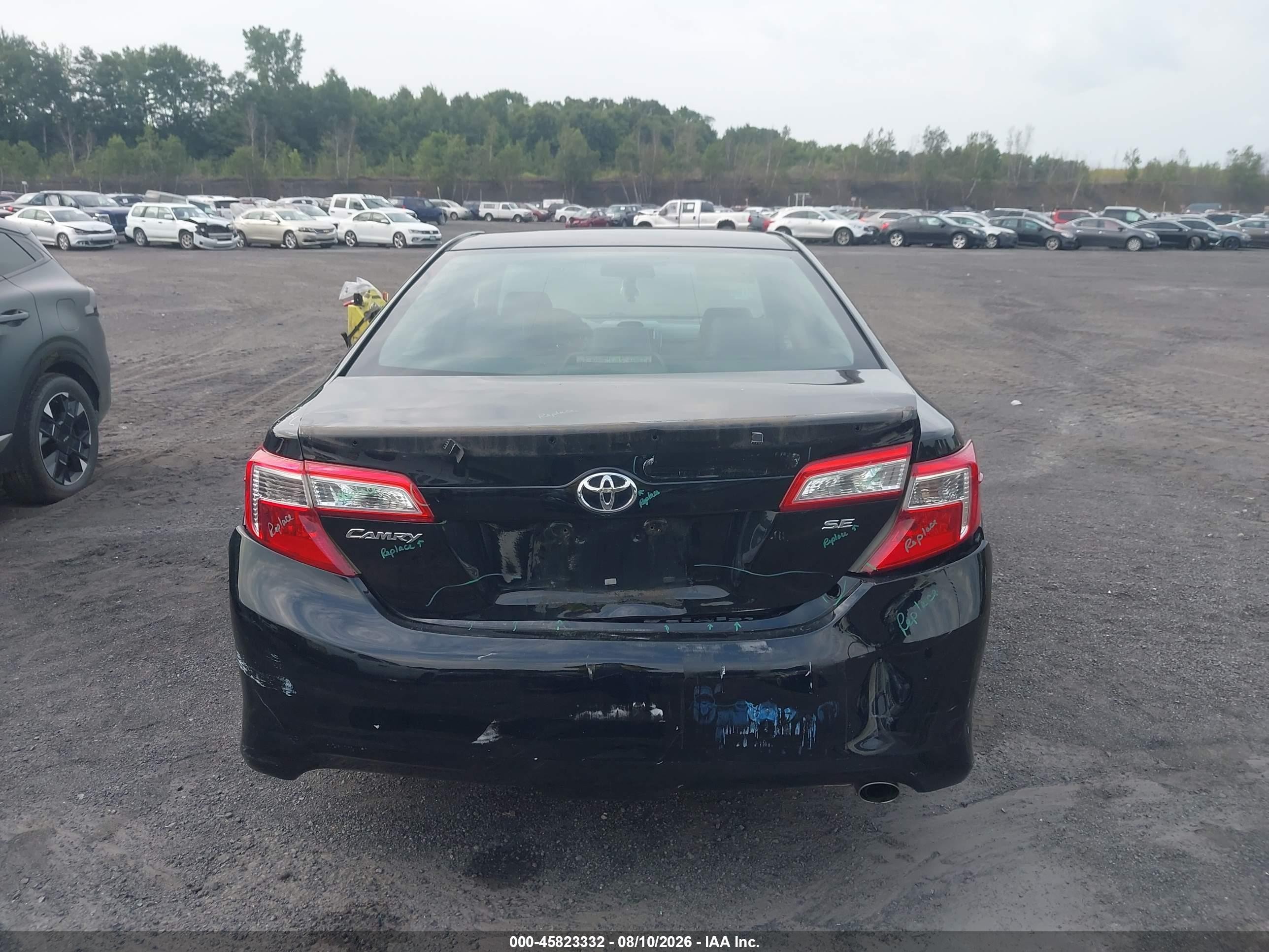 2012 Toyota Camry Se Black vin: 4T1BF1FKXCU134268
