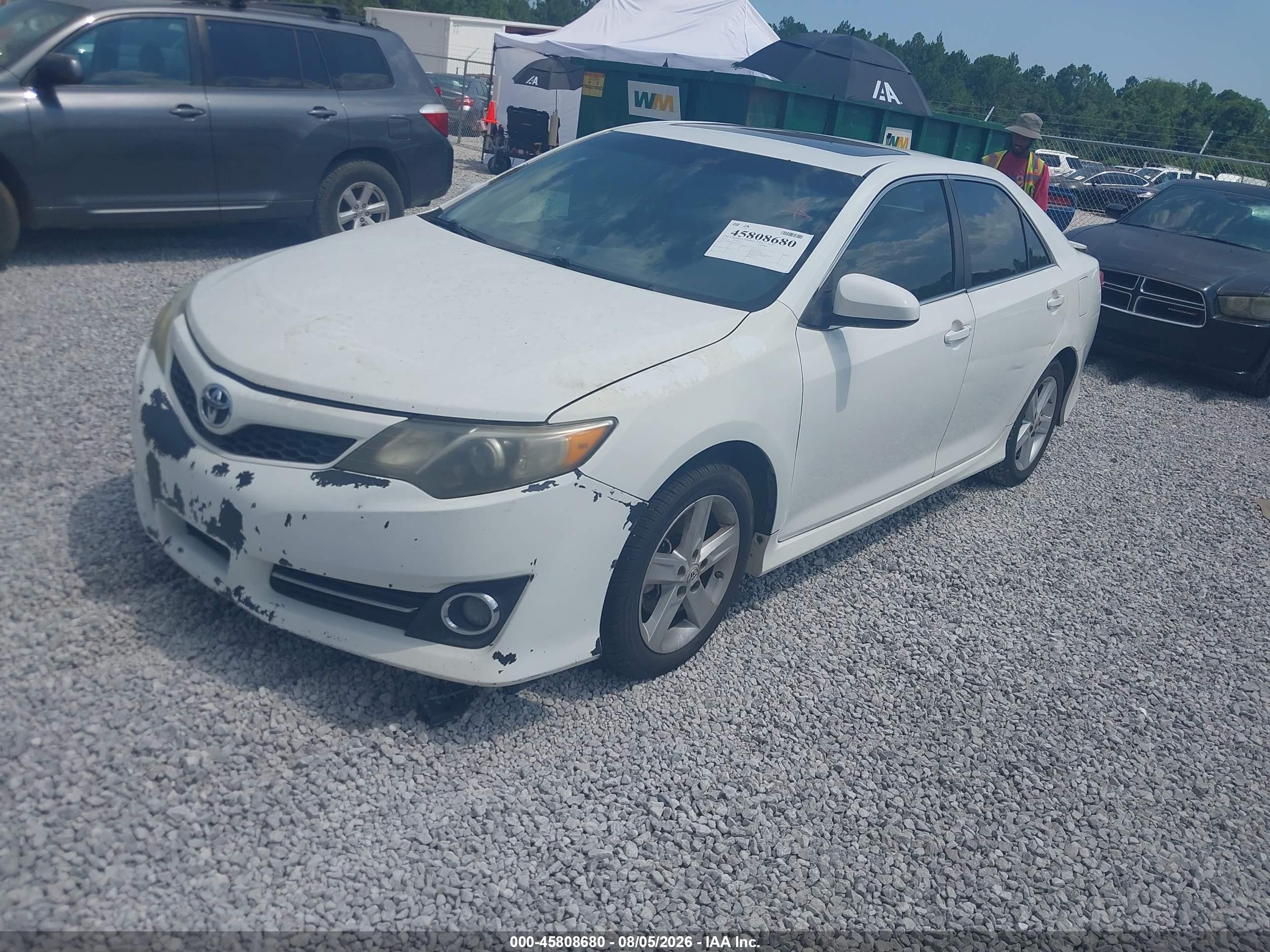2012 Toyota Camry Se White vin: 4T1BF1FKXCU191117