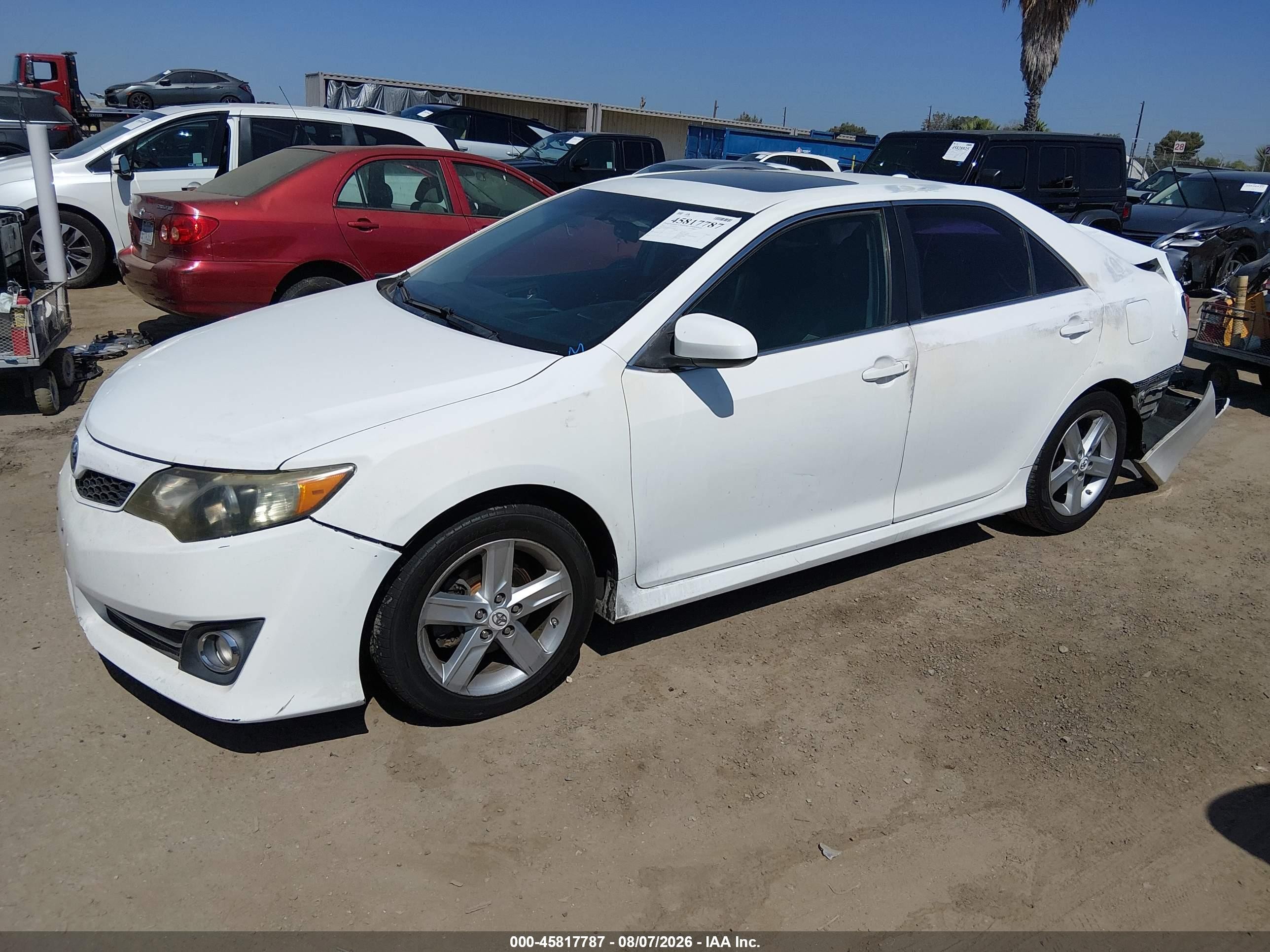 2012 Toyota Camry Se White vin: 4T1BF1FKXCU510953