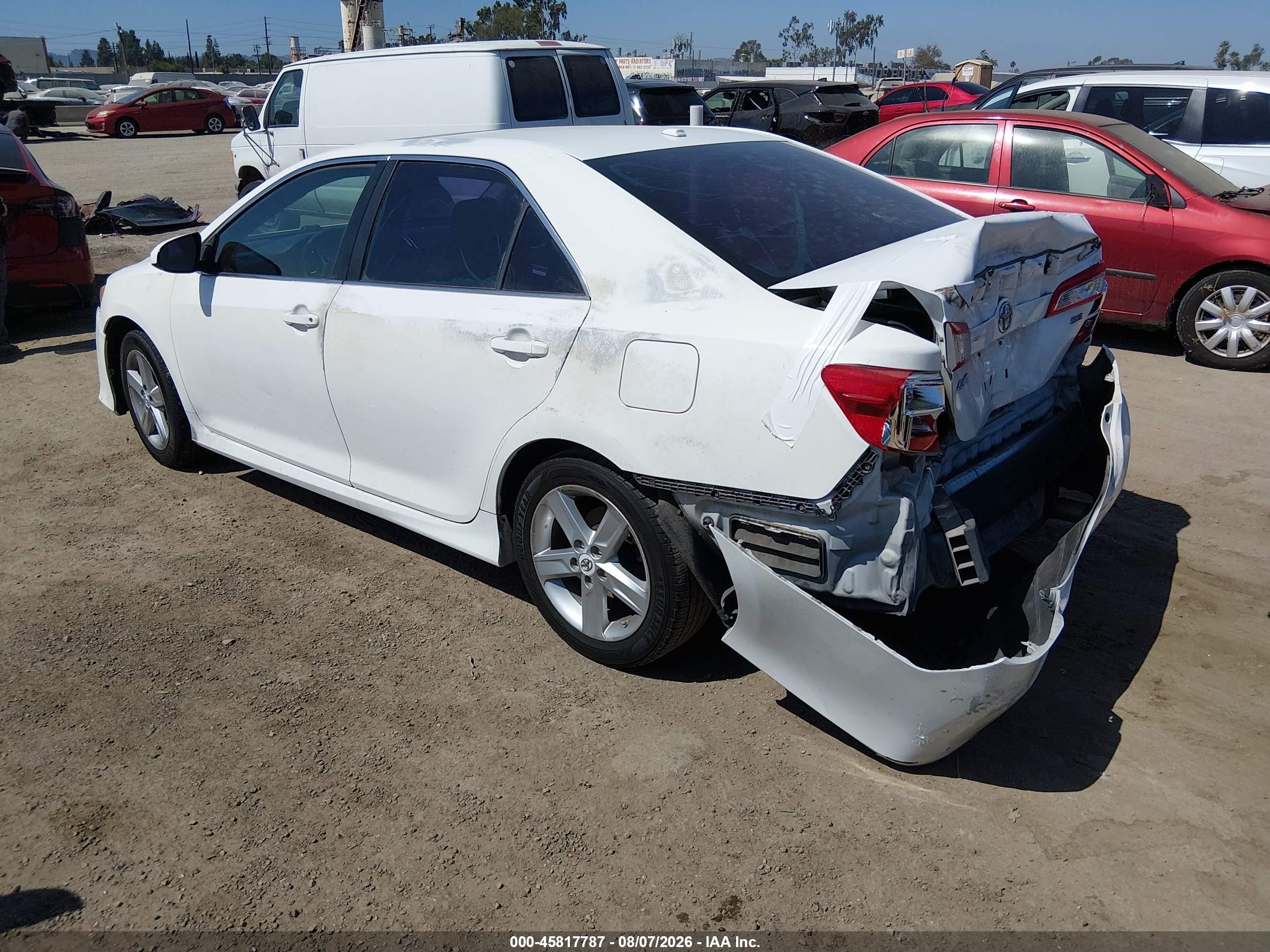 2012 Toyota Camry Se White vin: 4T1BF1FKXCU510953