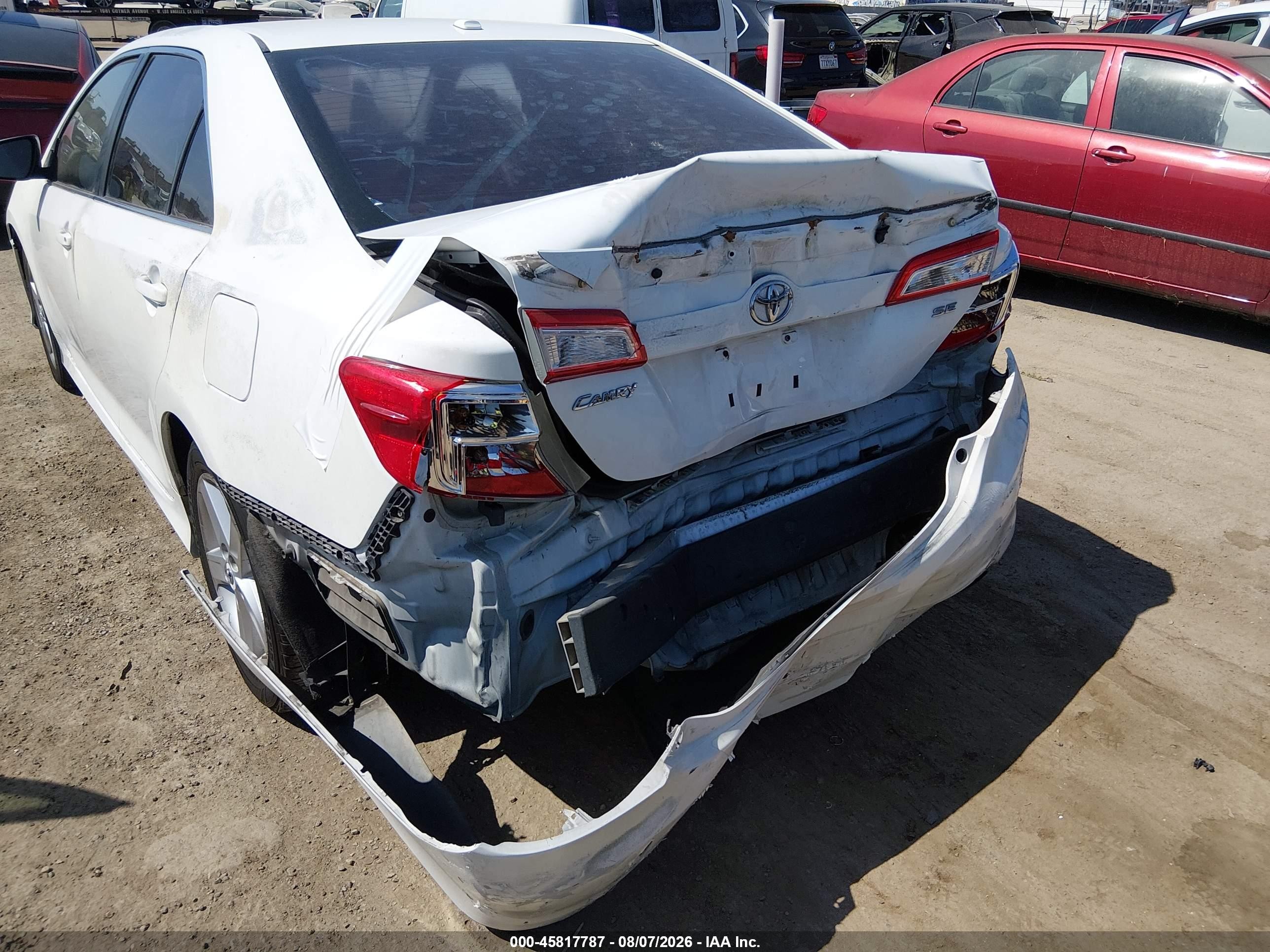 2012 Toyota Camry Se White vin: 4T1BF1FKXCU510953