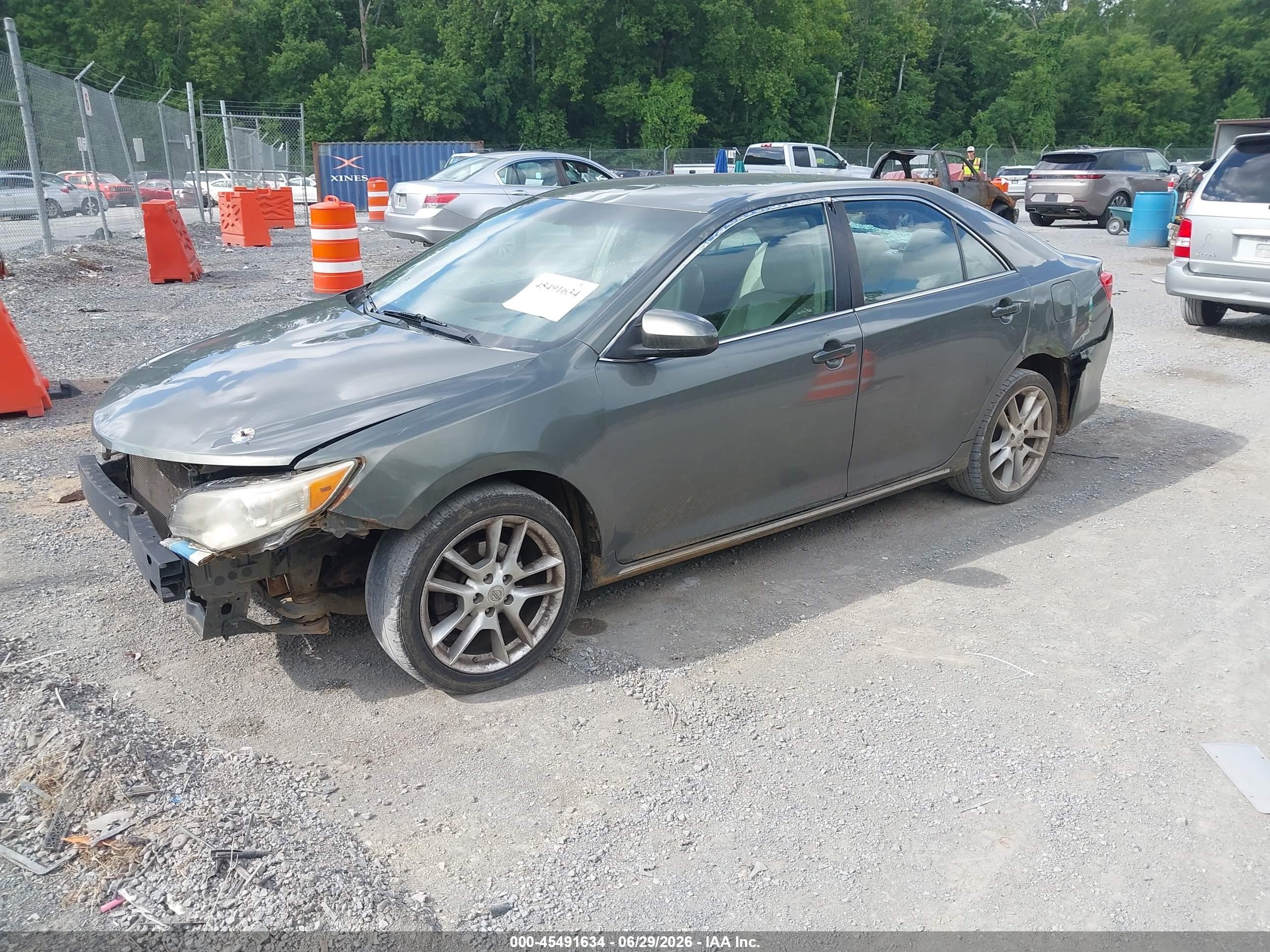 2012 Toyota Camry Le Gray vin: 4T1BF1FKXCU529146
