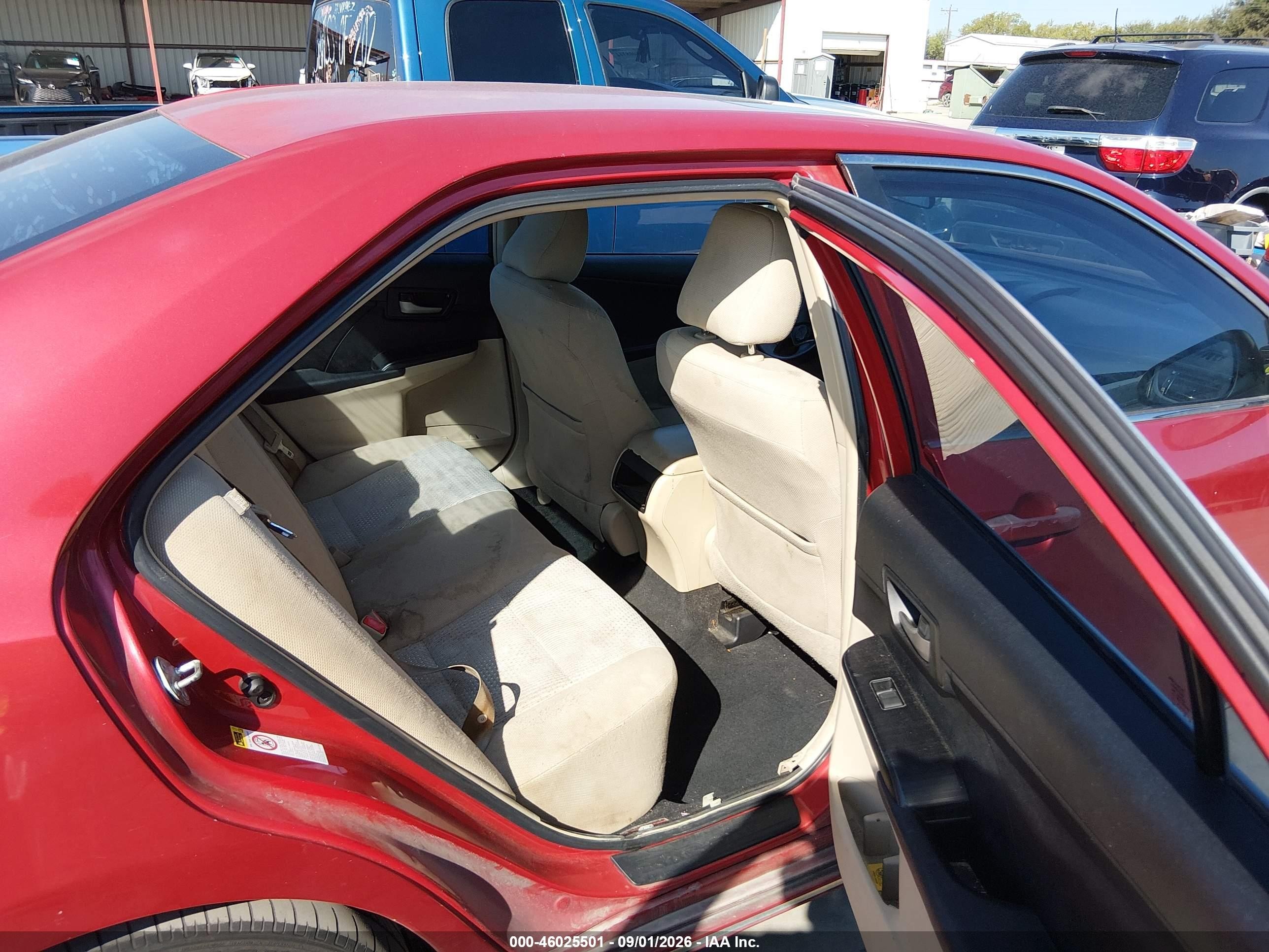 2012 Toyota Camry Le Red vin: 4T1BF1FKXCU541250