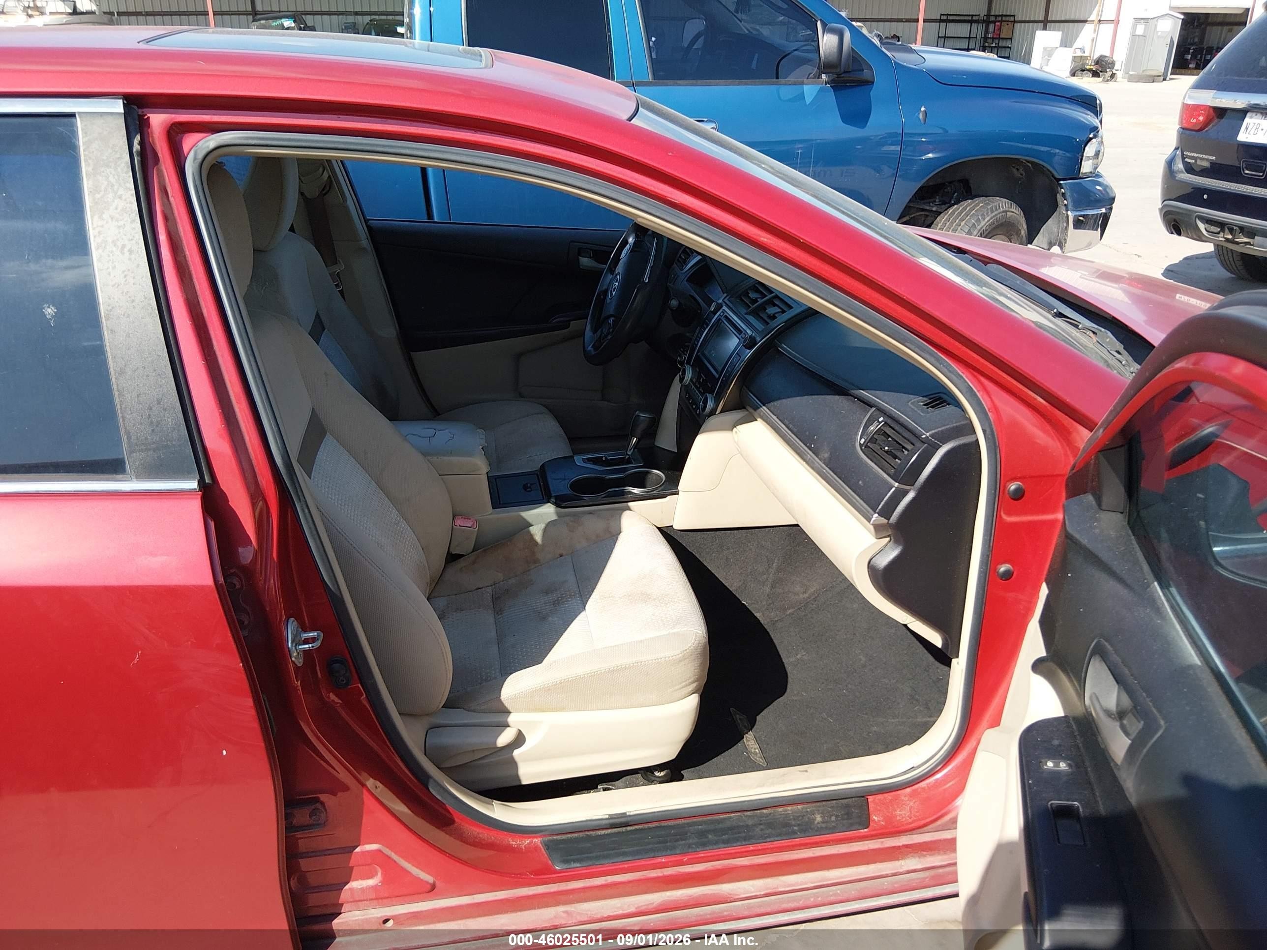 2012 Toyota Camry Le Red vin: 4T1BF1FKXCU541250