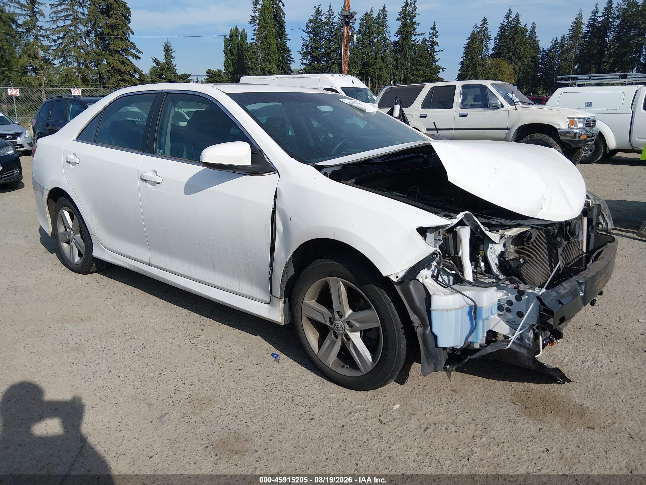 2012 Toyota Camry Se White vin: 4T1BF1FKXCU552698