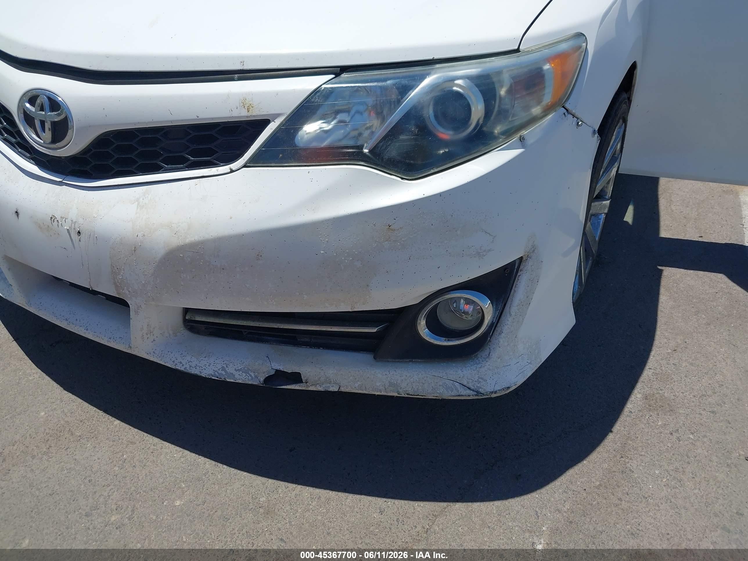 2012 Toyota Camry Se White vin: 4T1BF1FKXCU558551