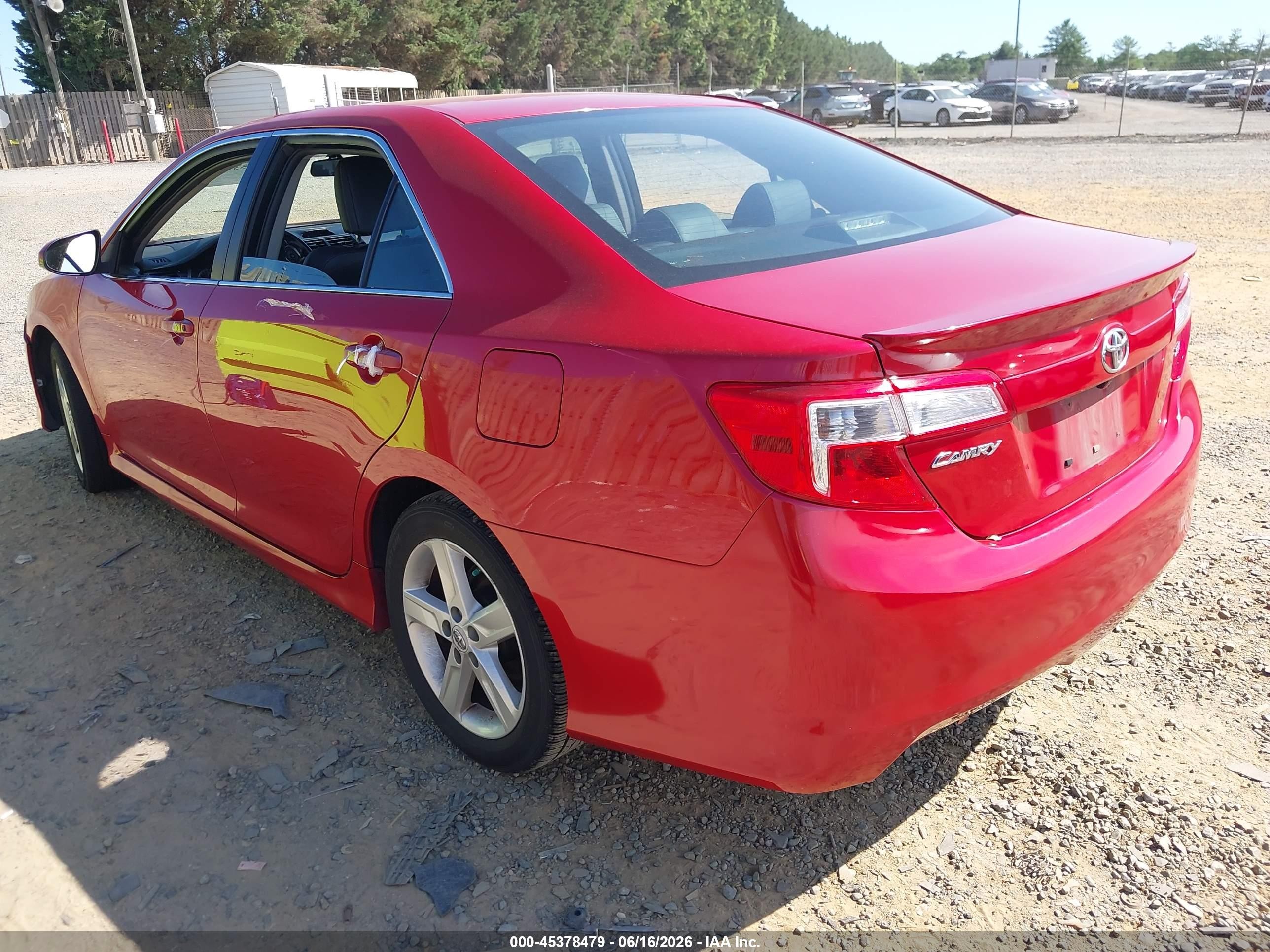 2012 Toyota Camry Se Red vin: 4T1BF1FKXCU566682
