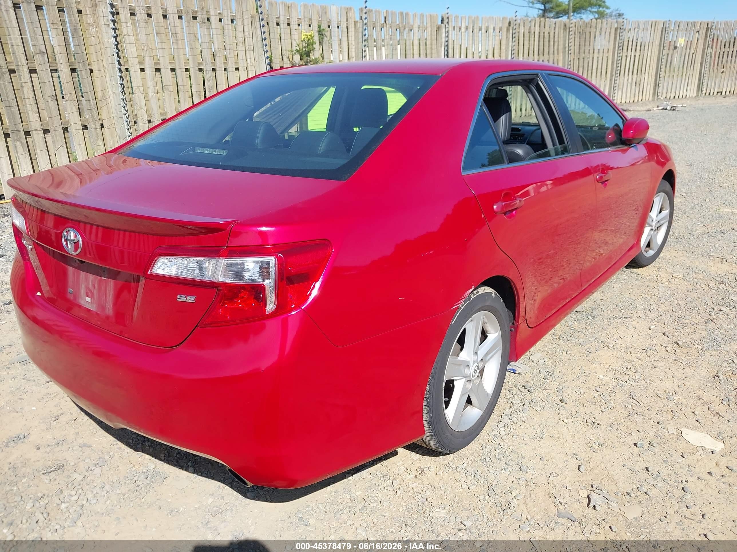 2012 Toyota Camry Se Red vin: 4T1BF1FKXCU566682