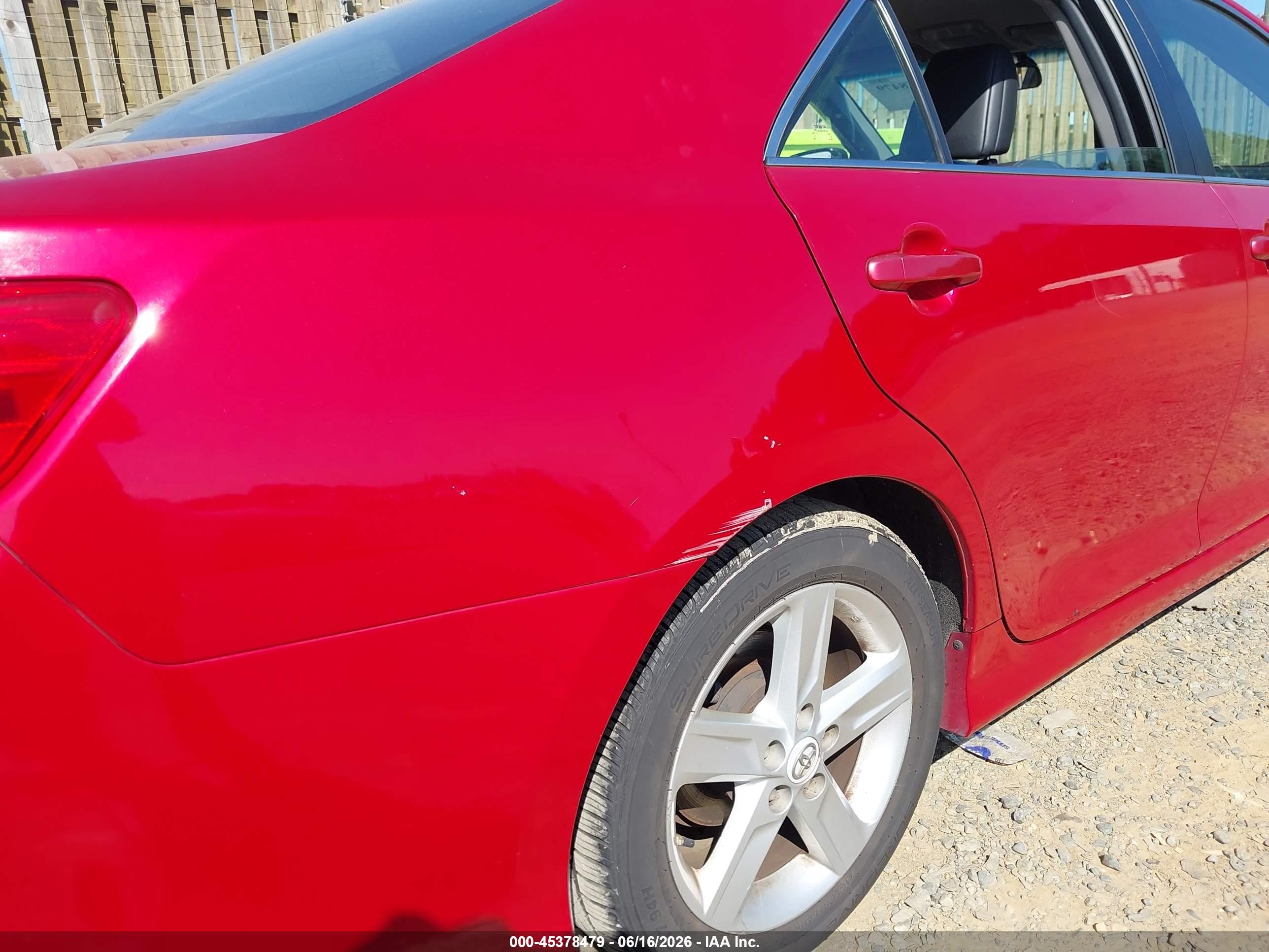 2012 Toyota Camry Se Red vin: 4T1BF1FKXCU566682