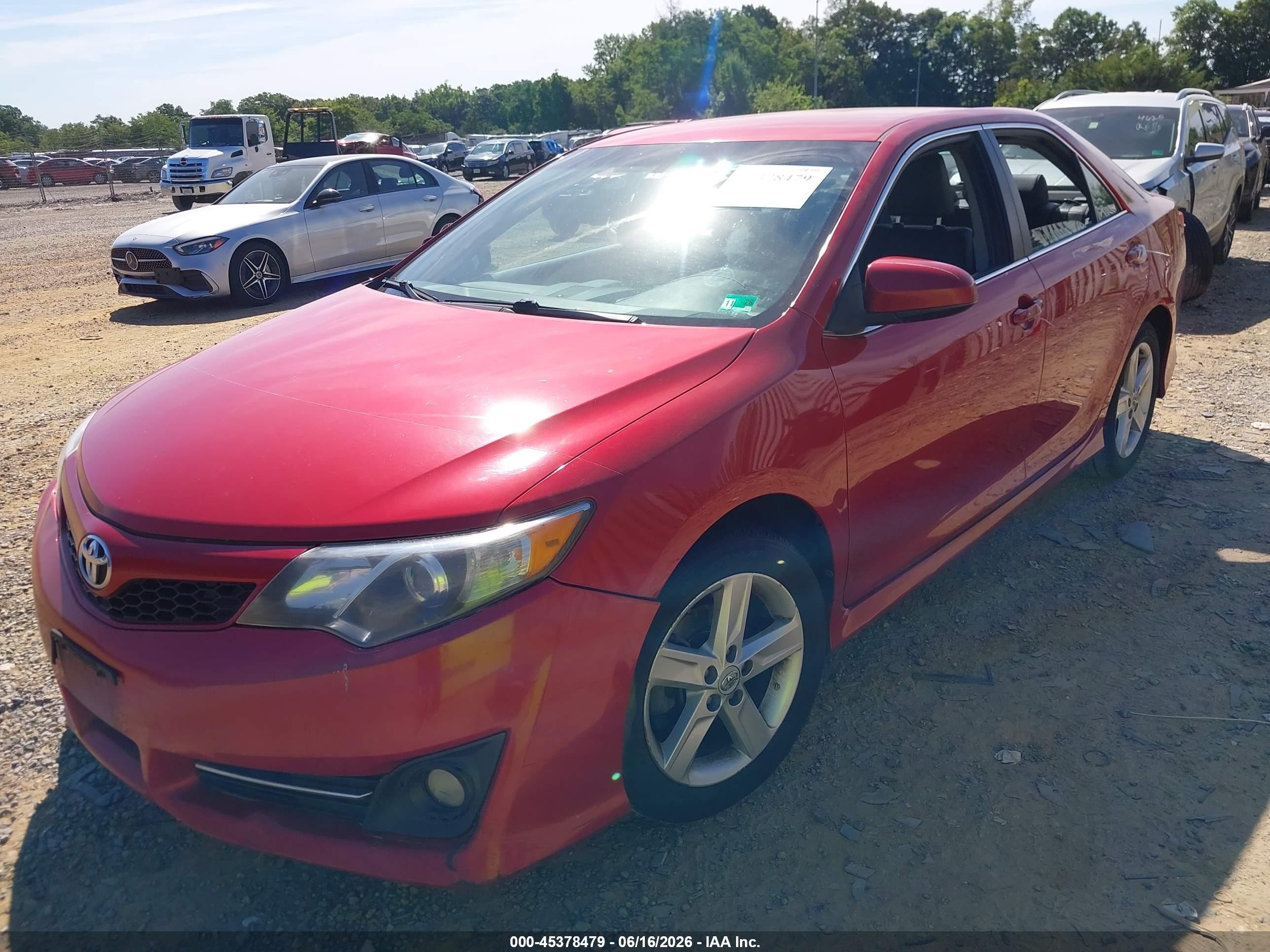 2012 Toyota Camry Se Red vin: 4T1BF1FKXCU566682
