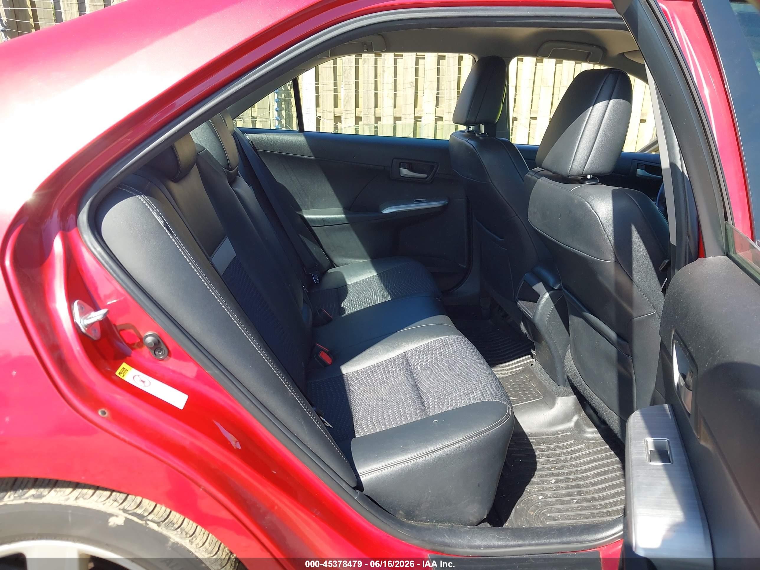 2012 Toyota Camry Se Red vin: 4T1BF1FKXCU566682