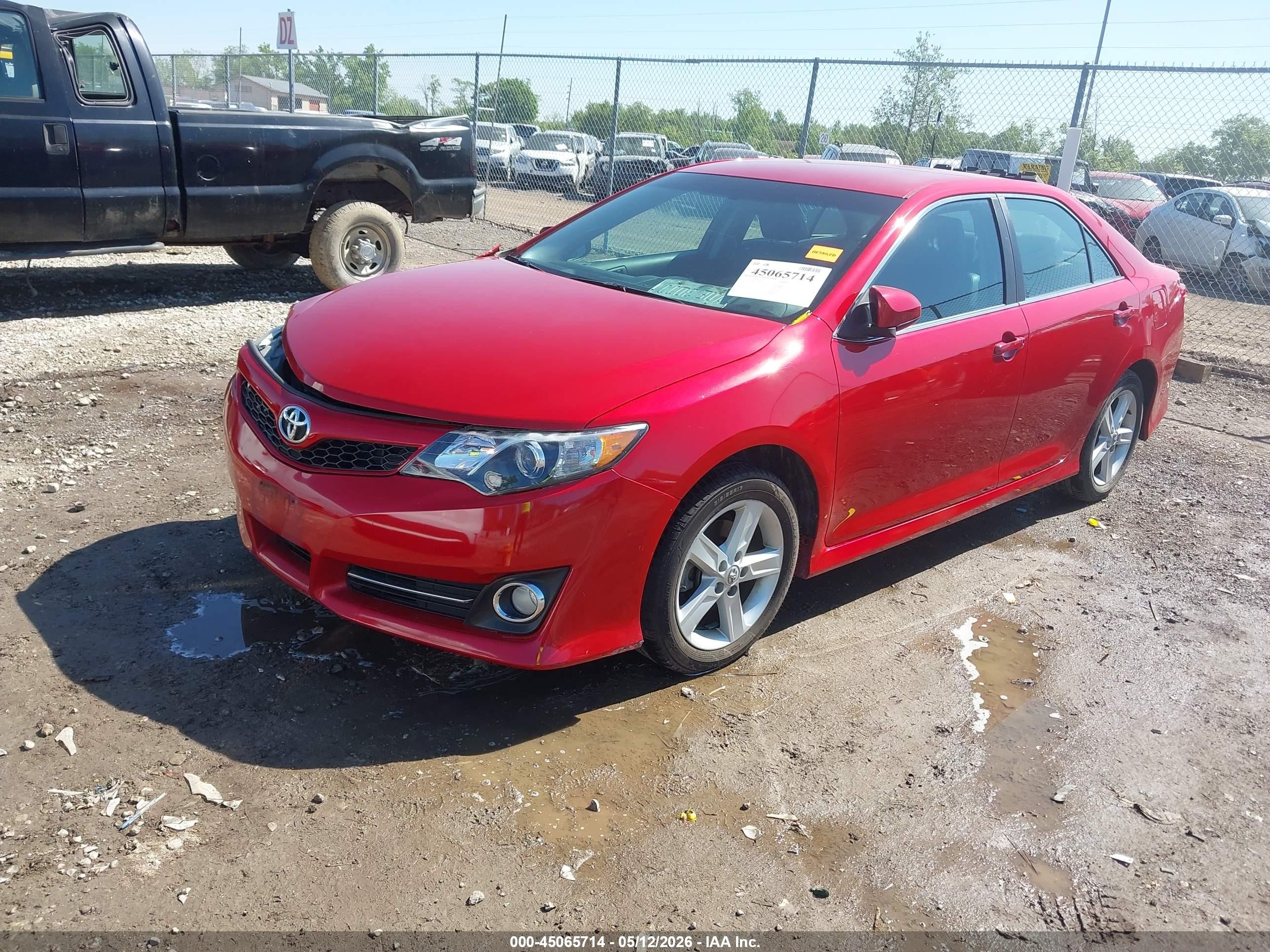 2012 Toyota Camry Se Red vin: 4T1BF1FKXCU590853