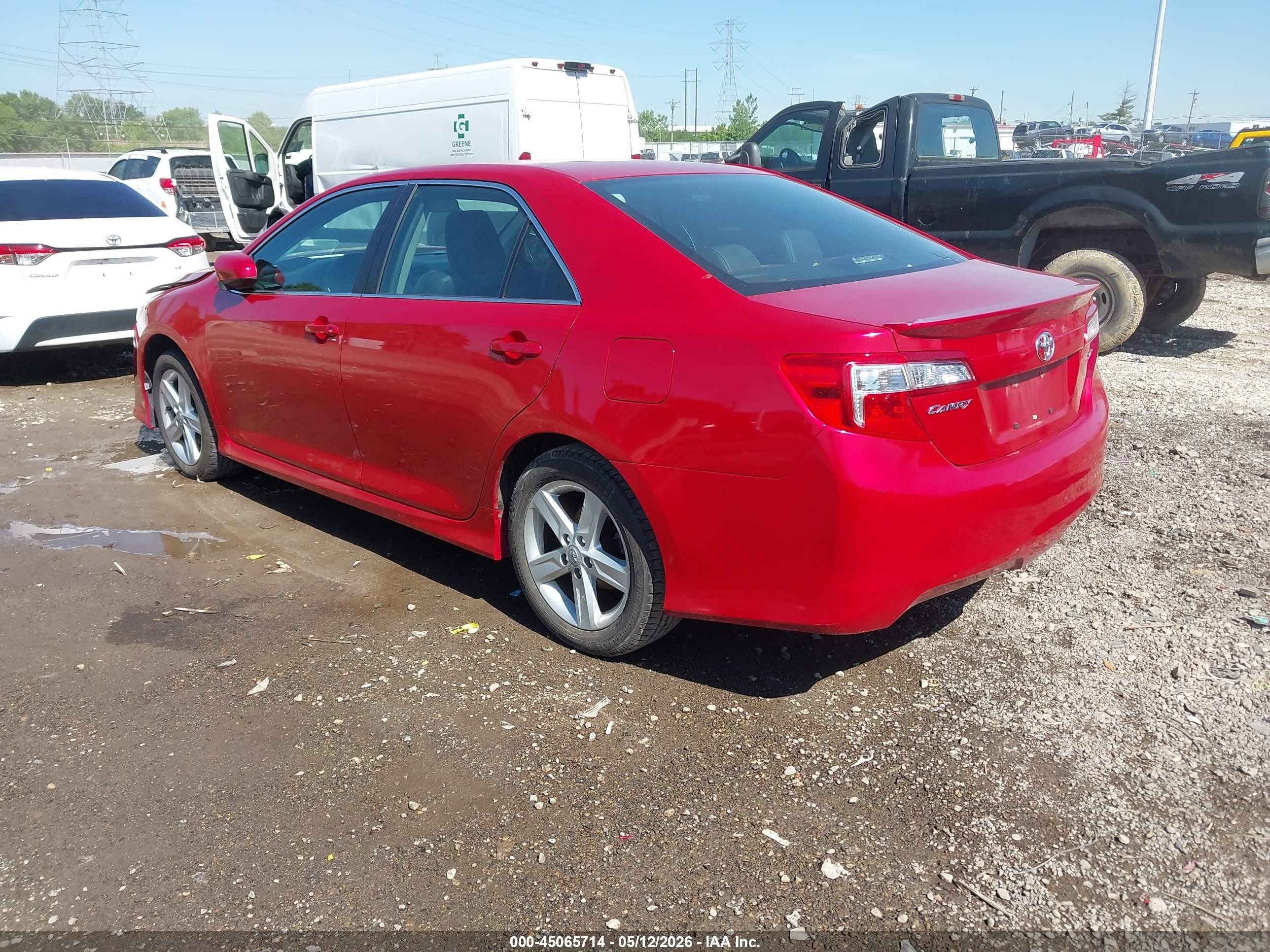 2012 Toyota Camry Se Red vin: 4T1BF1FKXCU590853
