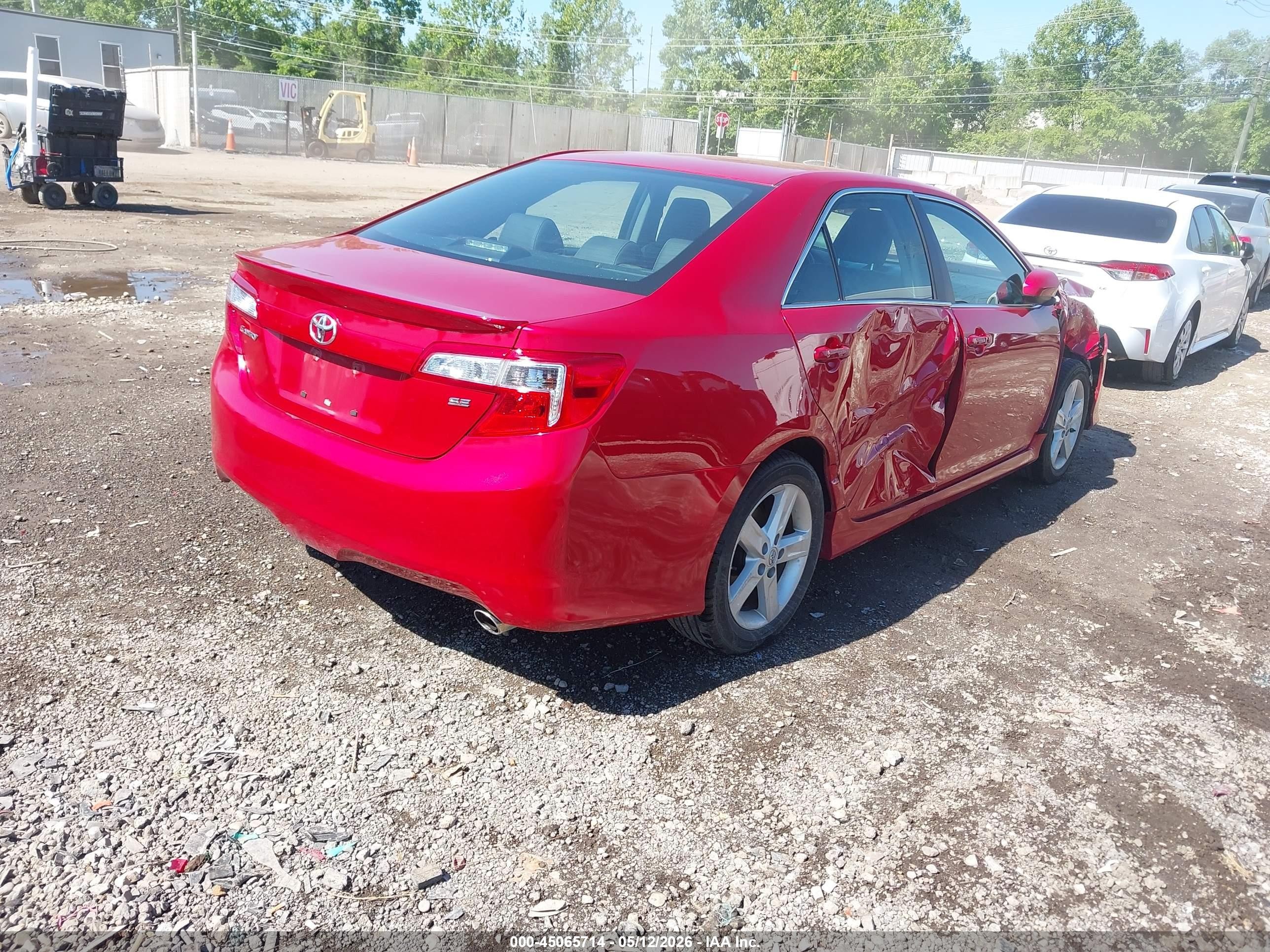 2012 Toyota Camry Se Red vin: 4T1BF1FKXCU590853