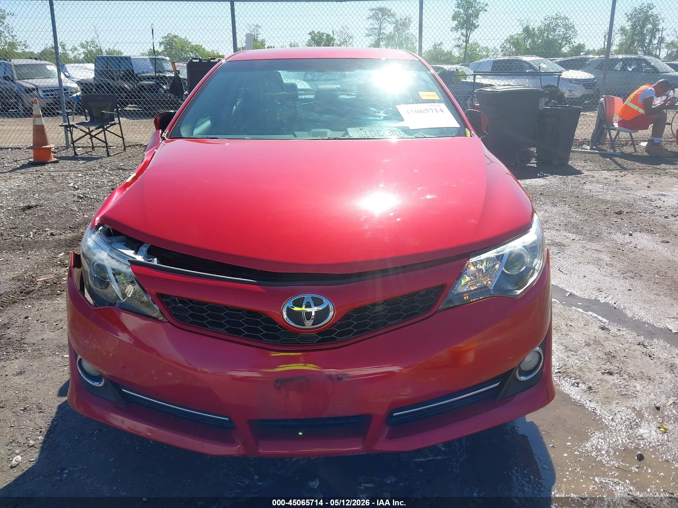 2012 Toyota Camry Se Red vin: 4T1BF1FKXCU590853