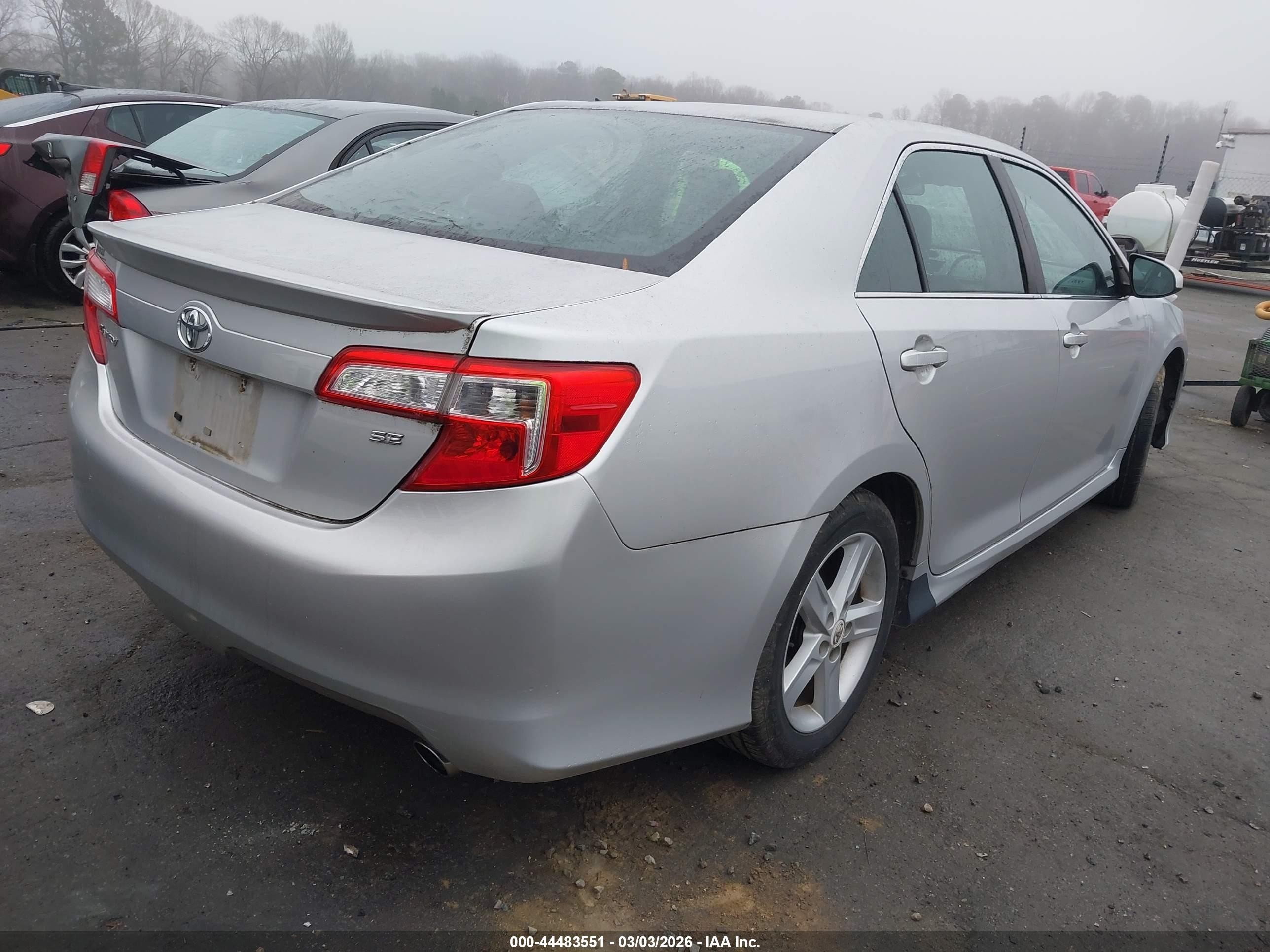 2012 Toyota Camry Se Silver vin: 4T1BF1FKXCU595258