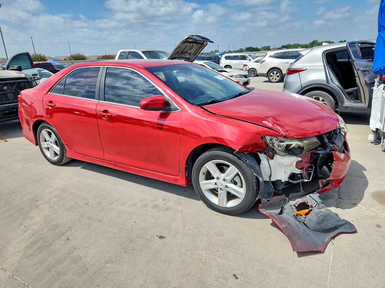 2012 Toyota Camry Se Red vin: 4T1BF1FKXCU600667
