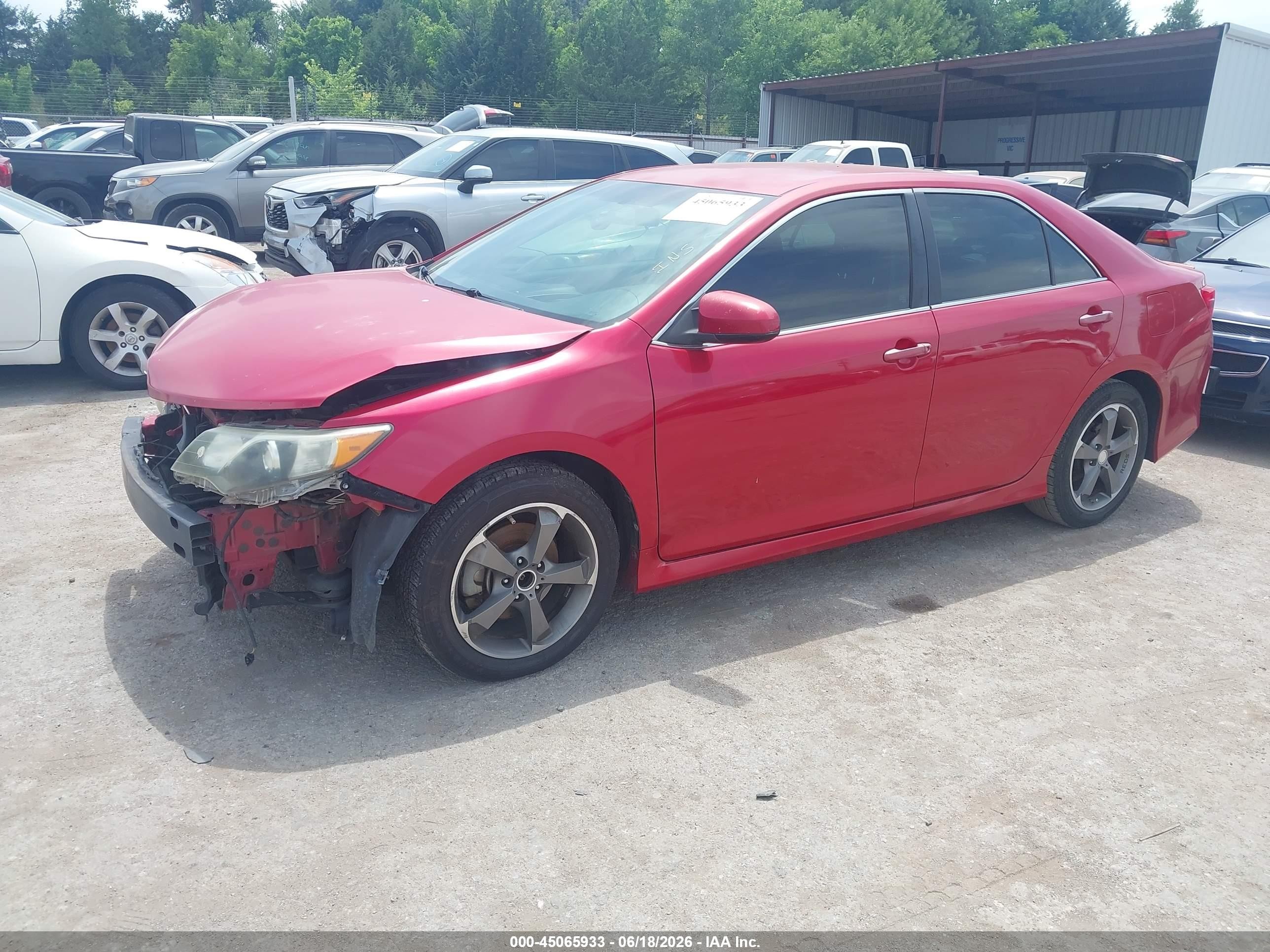 2012 Toyota Camry Se Red vin: 4T1BF1FKXCU602676