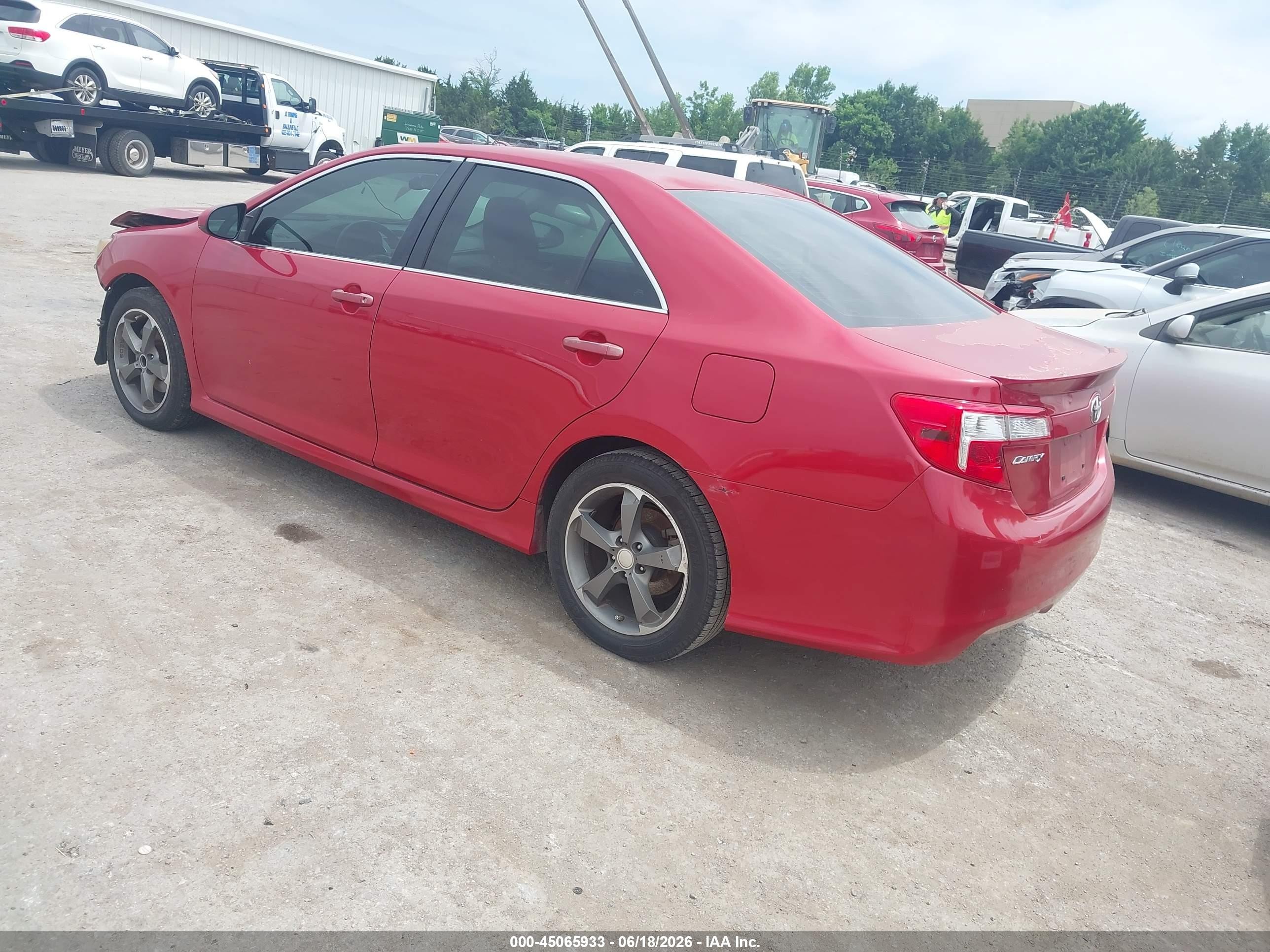 2012 Toyota Camry Se Red vin: 4T1BF1FKXCU602676