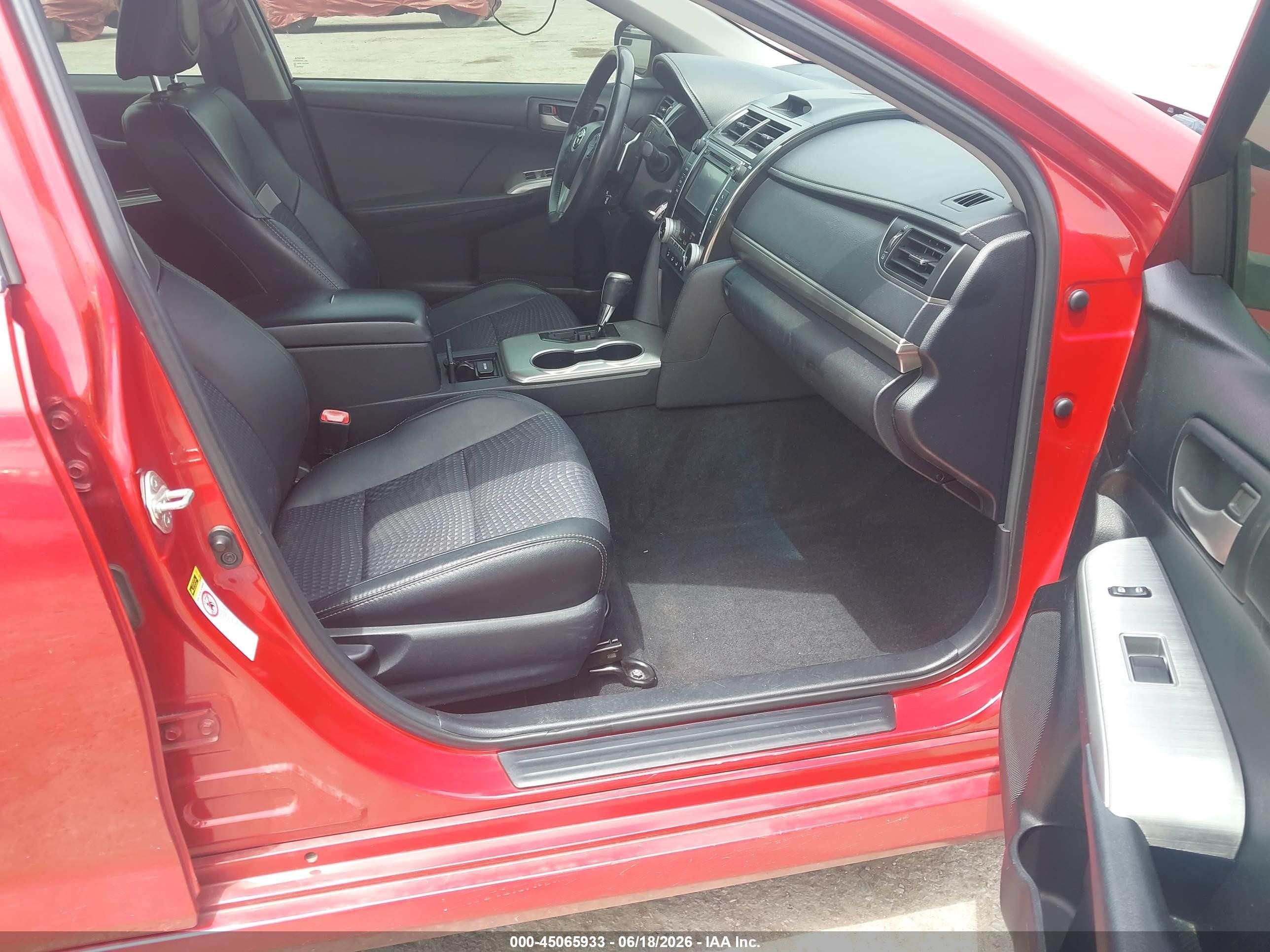 2012 Toyota Camry Se Red vin: 4T1BF1FKXCU602676
