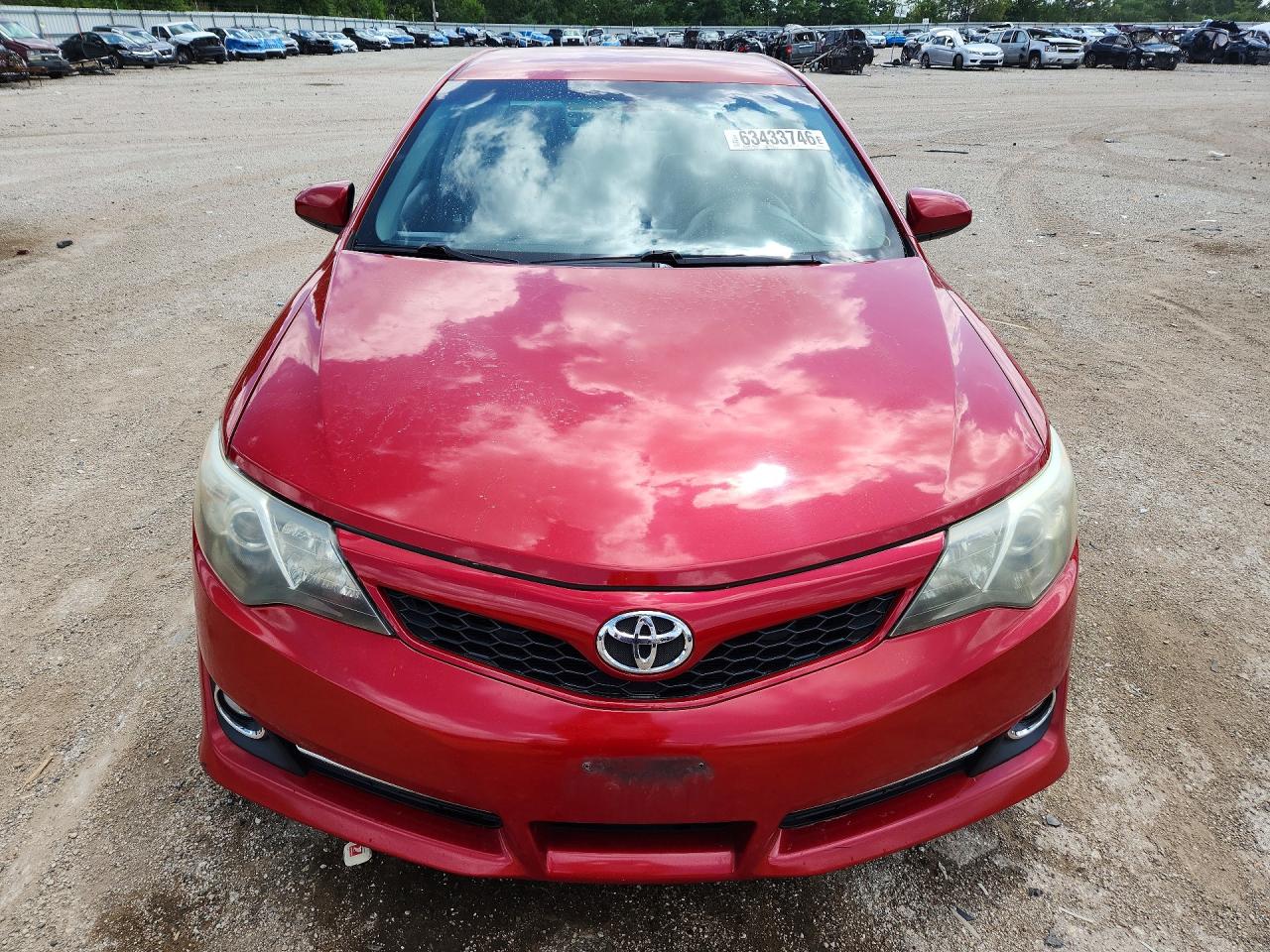2012 Toyota Camry Se Red vin: 4T1BF1FKXCU605416