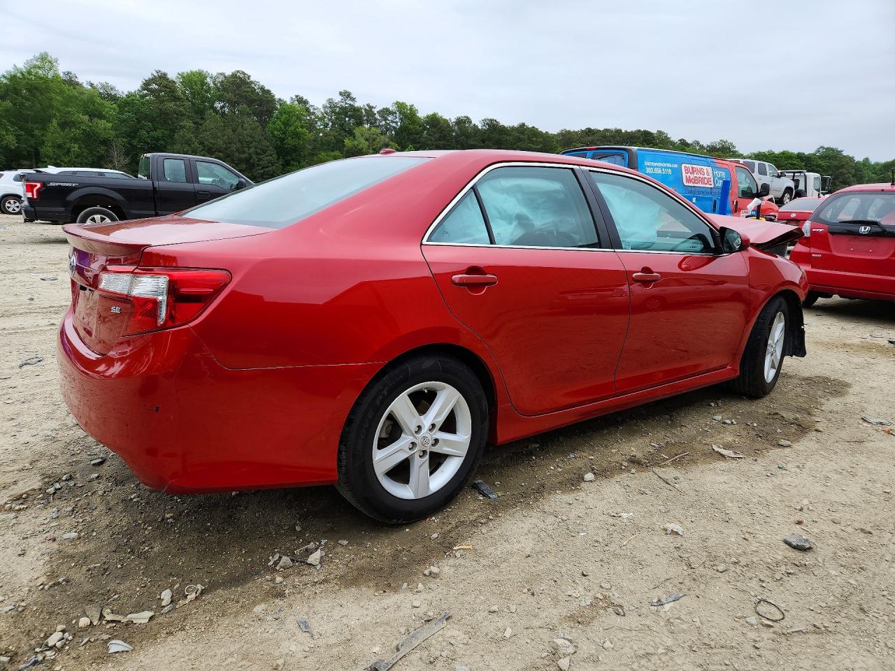 2012 Toyota Camry Se Red vin: 4T1BF1FKXCU607845