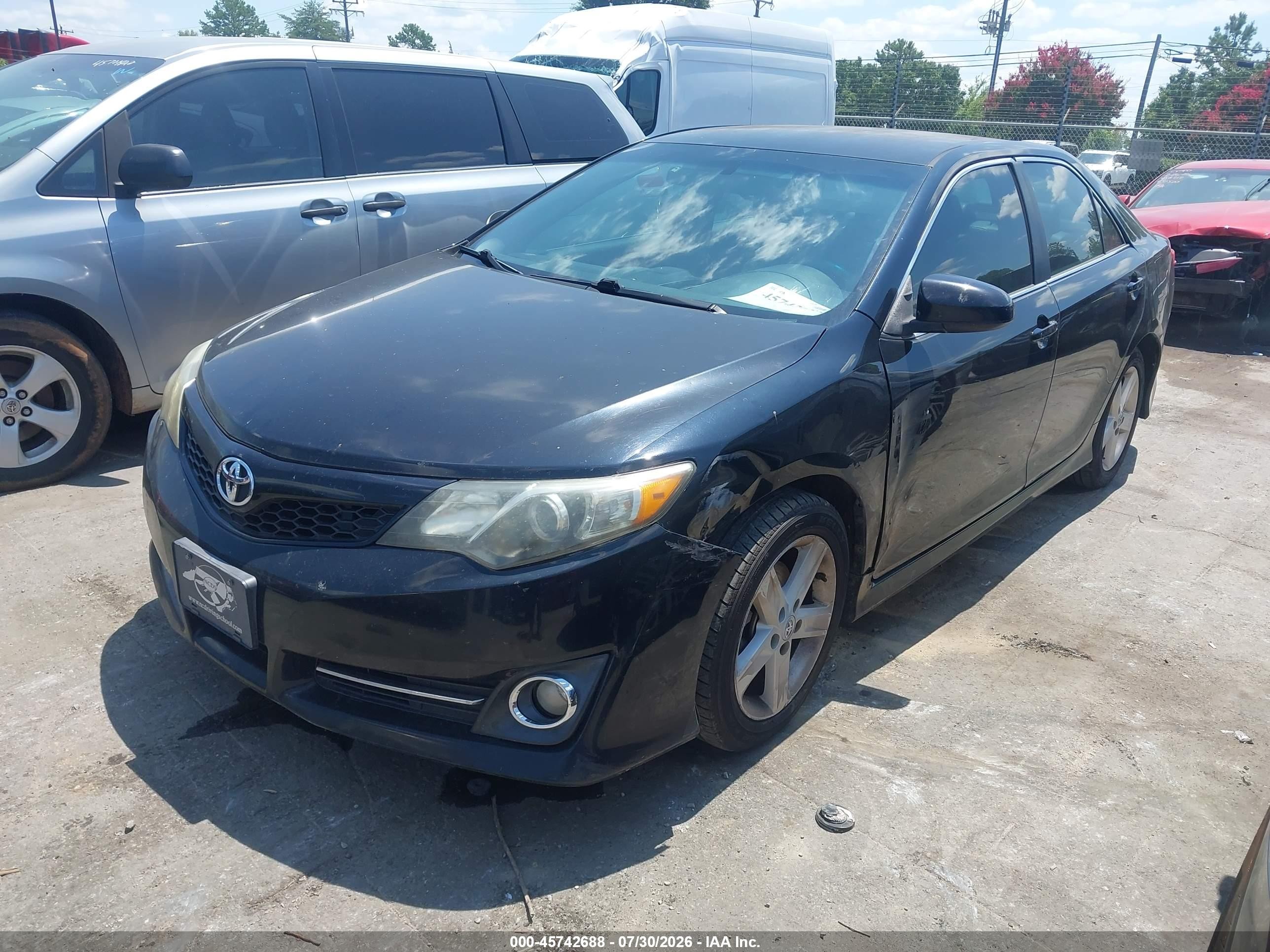2012 Toyota Camry Se Black vin: 4T1BF1FKXCU608641