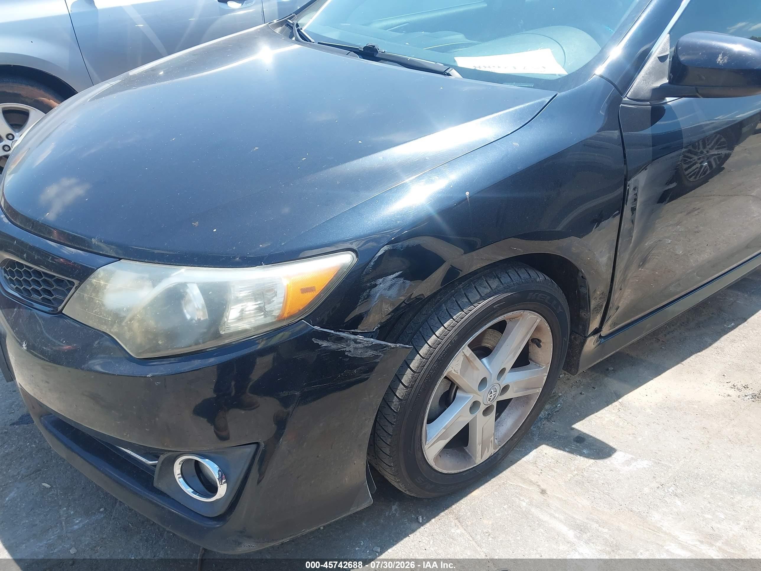 2012 Toyota Camry Se Black vin: 4T1BF1FKXCU608641