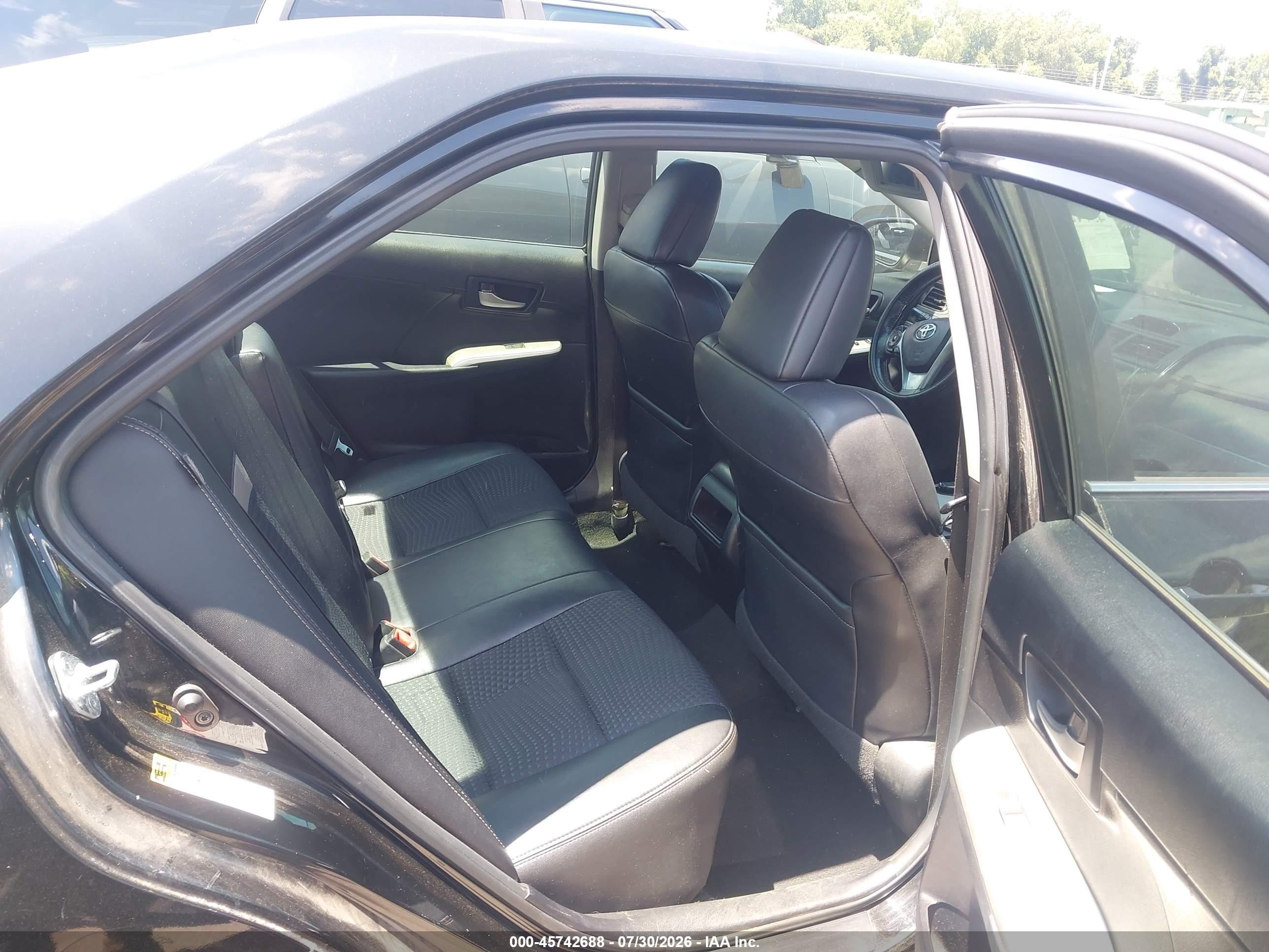 2012 Toyota Camry Se Black vin: 4T1BF1FKXCU608641