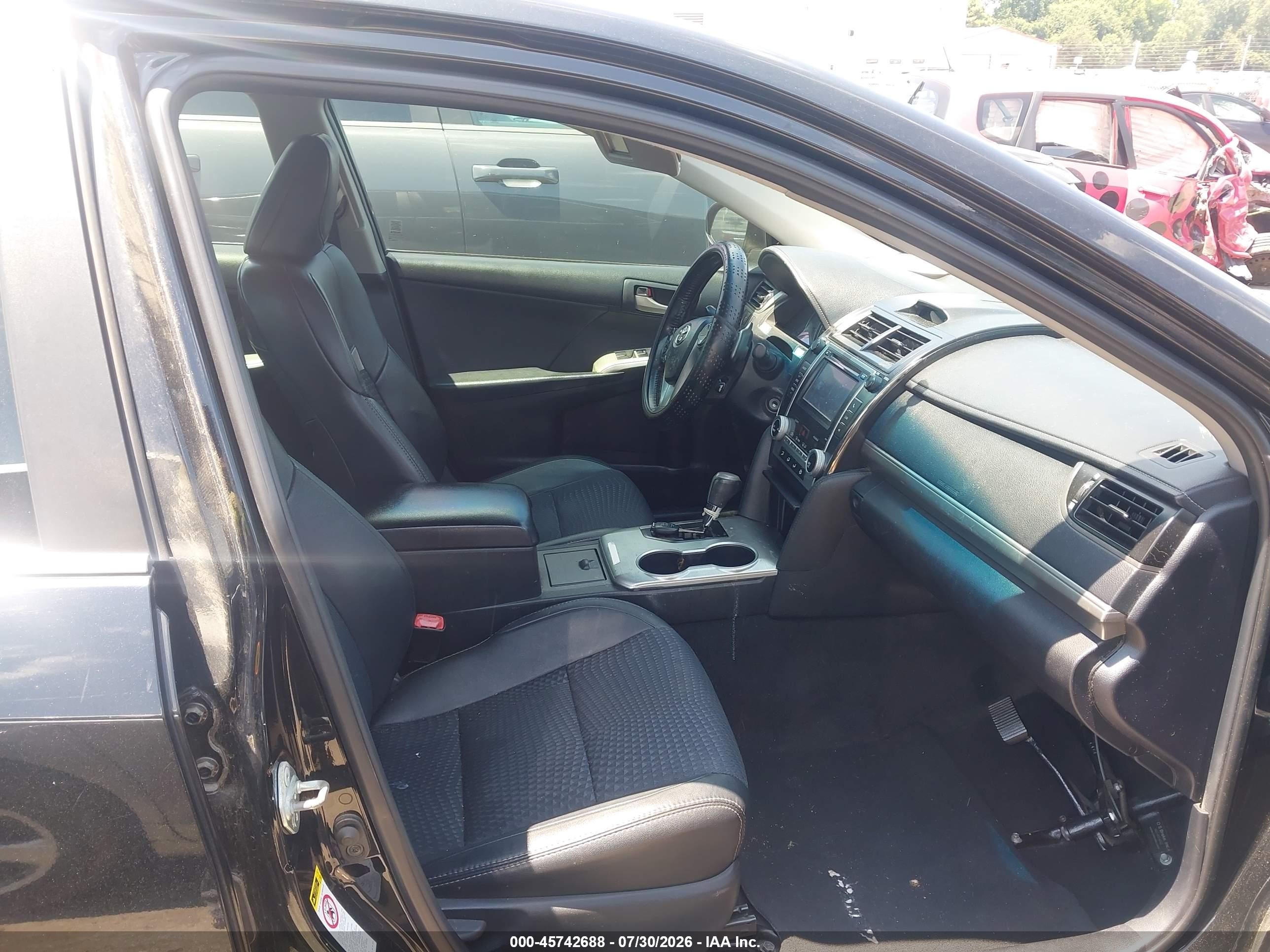 2012 Toyota Camry Se Black vin: 4T1BF1FKXCU608641