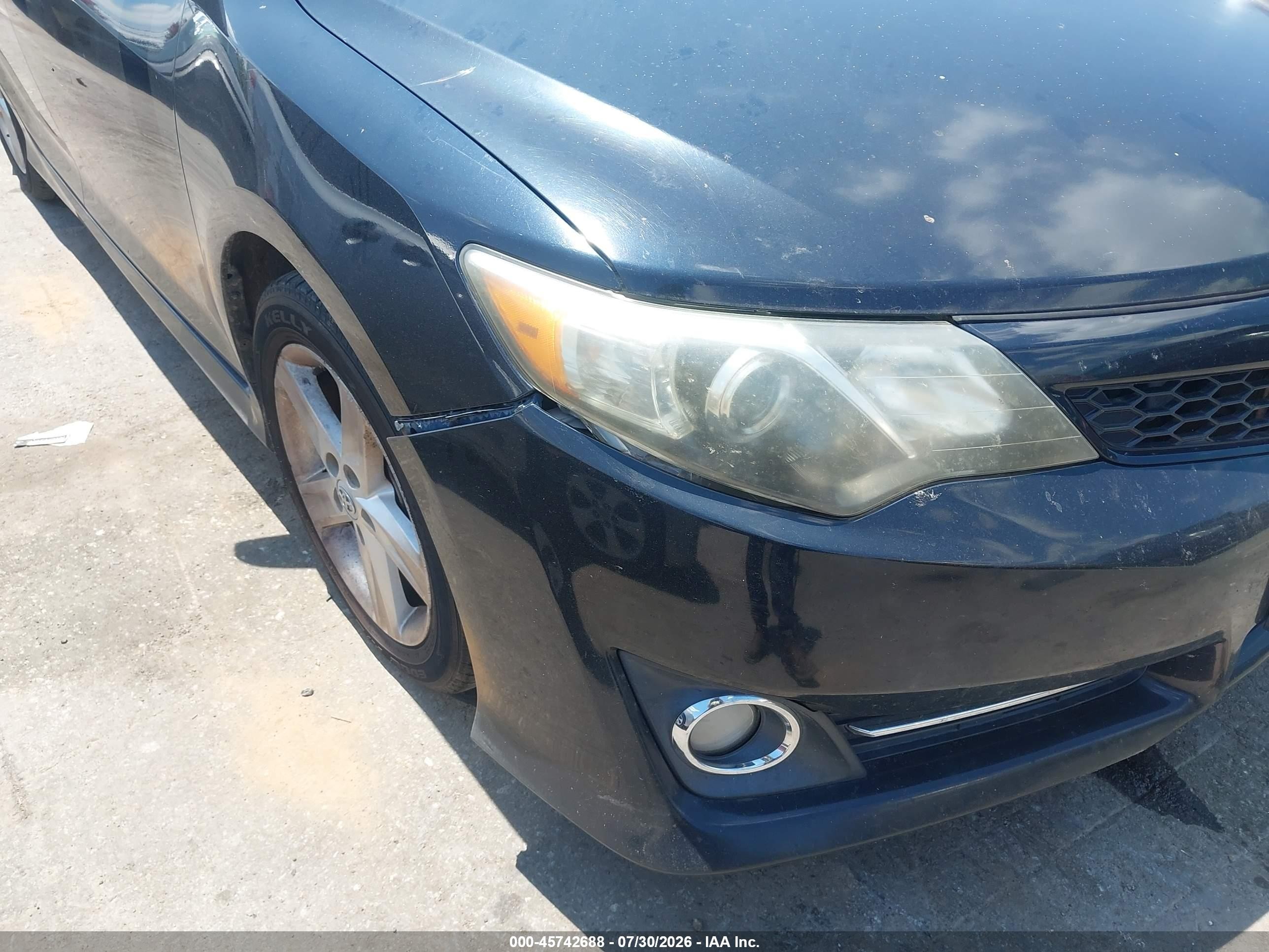 2012 Toyota Camry Se Black vin: 4T1BF1FKXCU608641