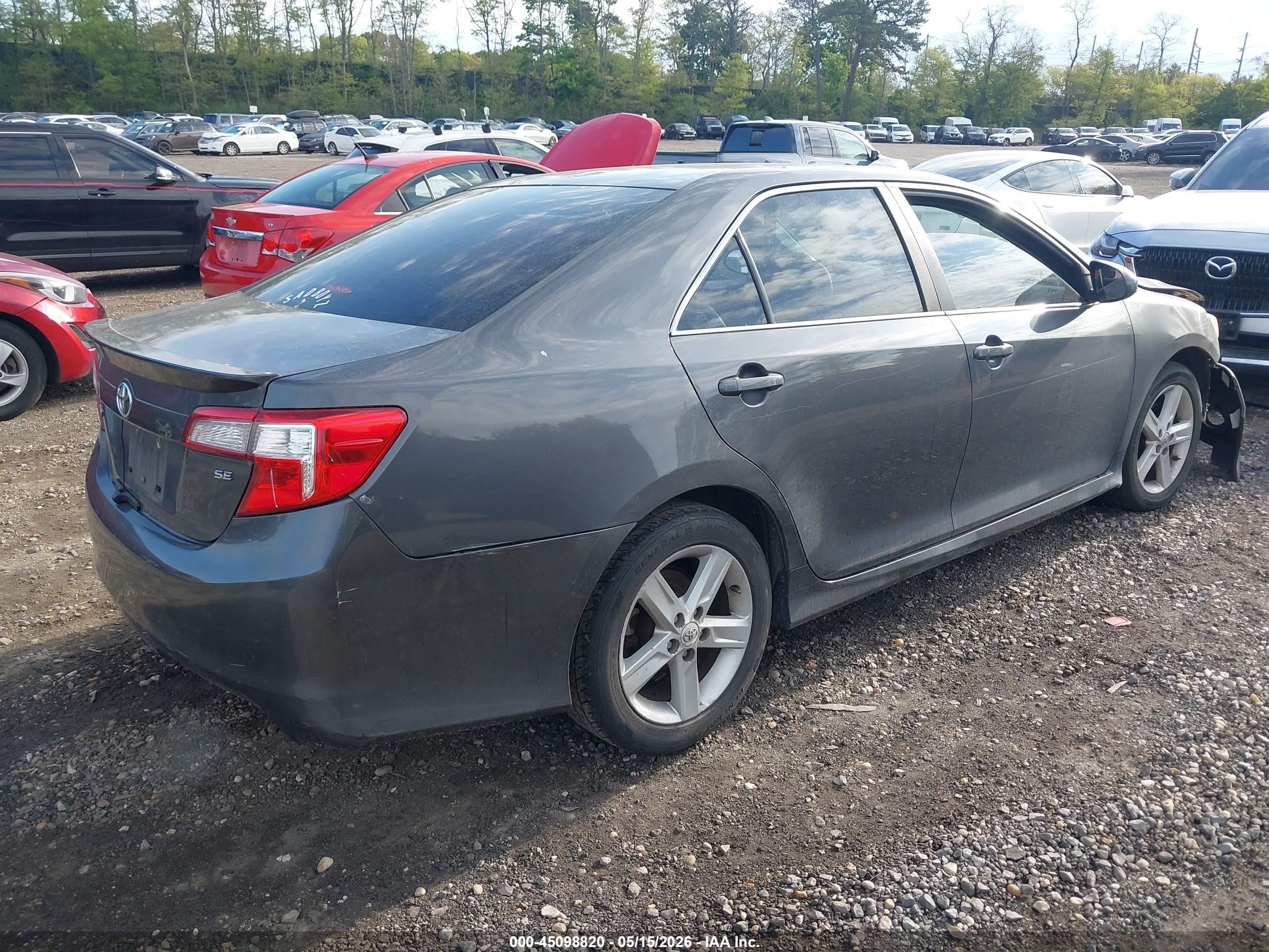 2012 Toyota Camry Se Gray vin: 4T1BF1FKXCU613984