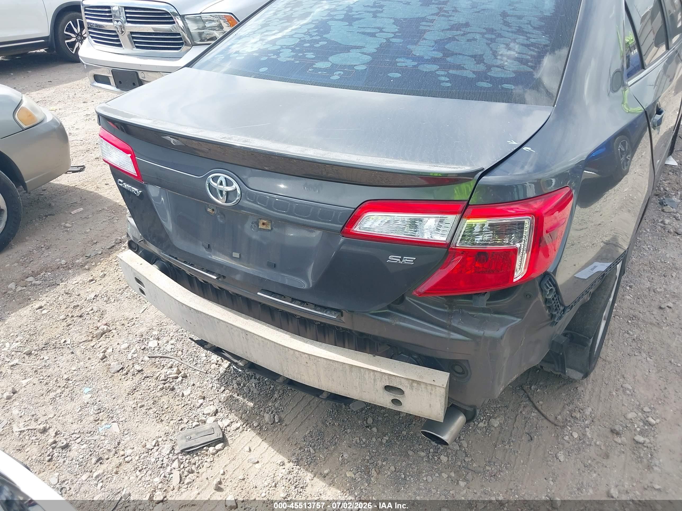 2013 Toyota Camry Se Gray vin: 4T1BF1FKXDU218169