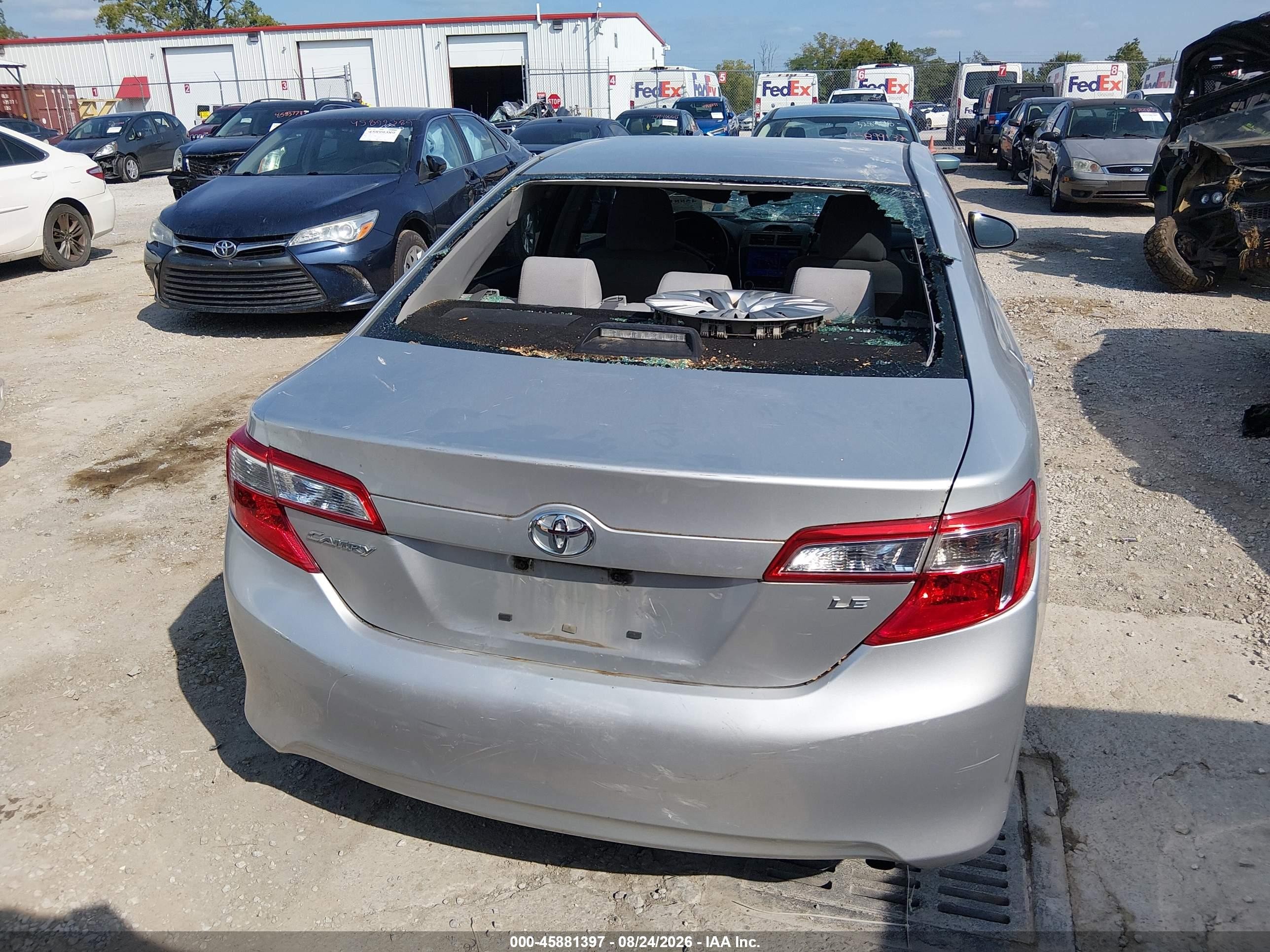 2013 Toyota Camry Le Gray vin: 4T1BF1FKXDU226045
