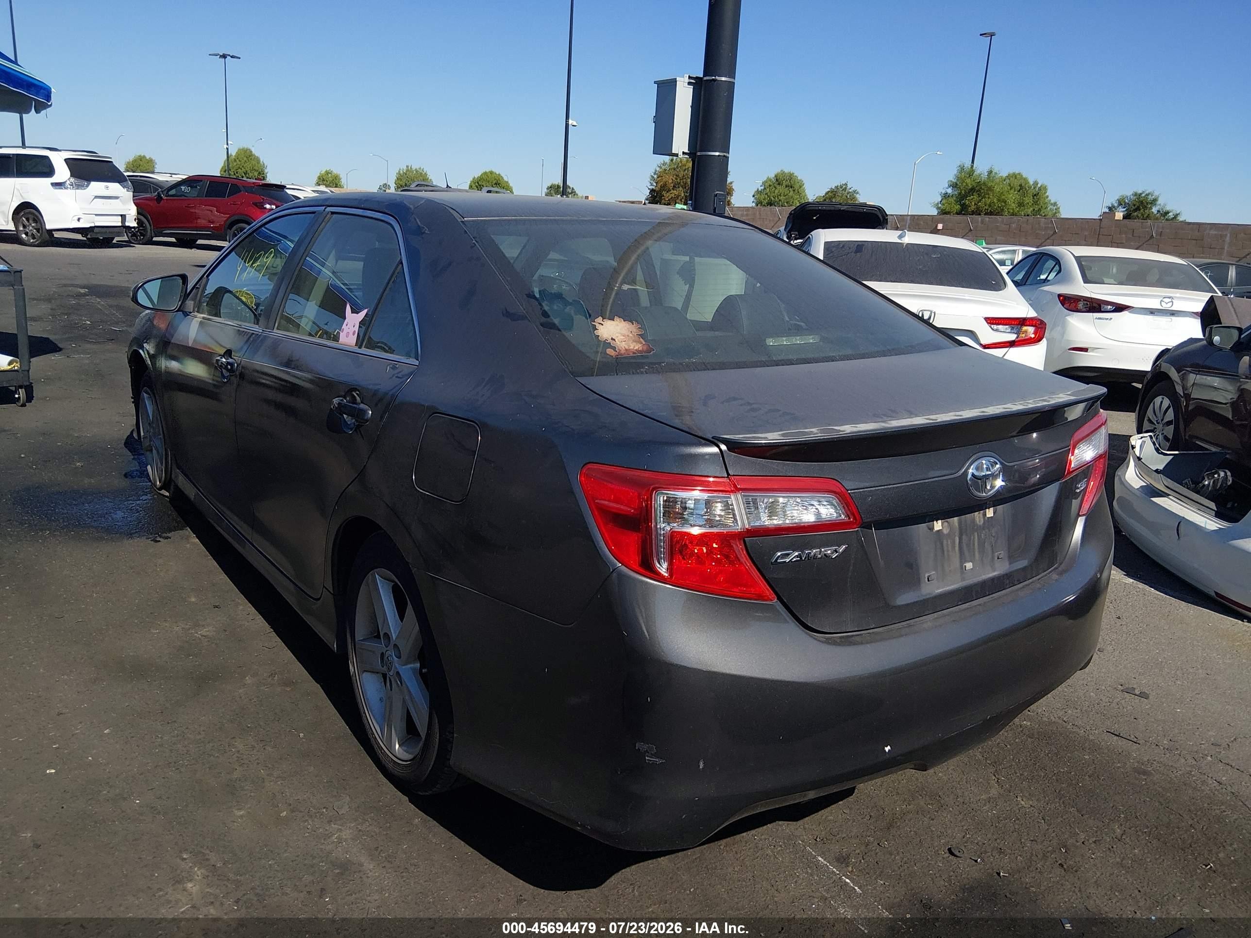 2013 Toyota Camry Se Gray vin: 4T1BF1FKXDU229611