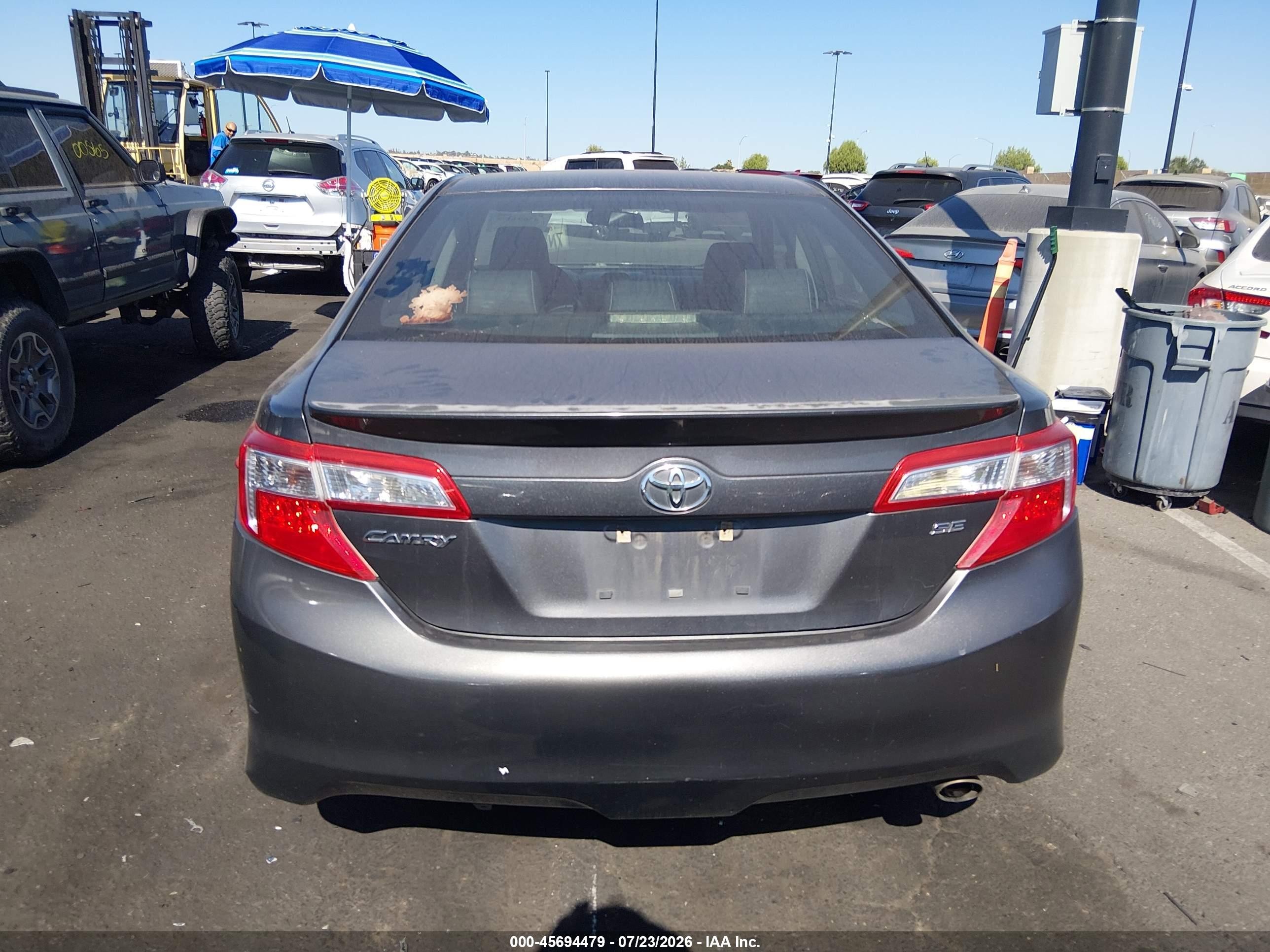 2013 Toyota Camry Se Gray vin: 4T1BF1FKXDU229611