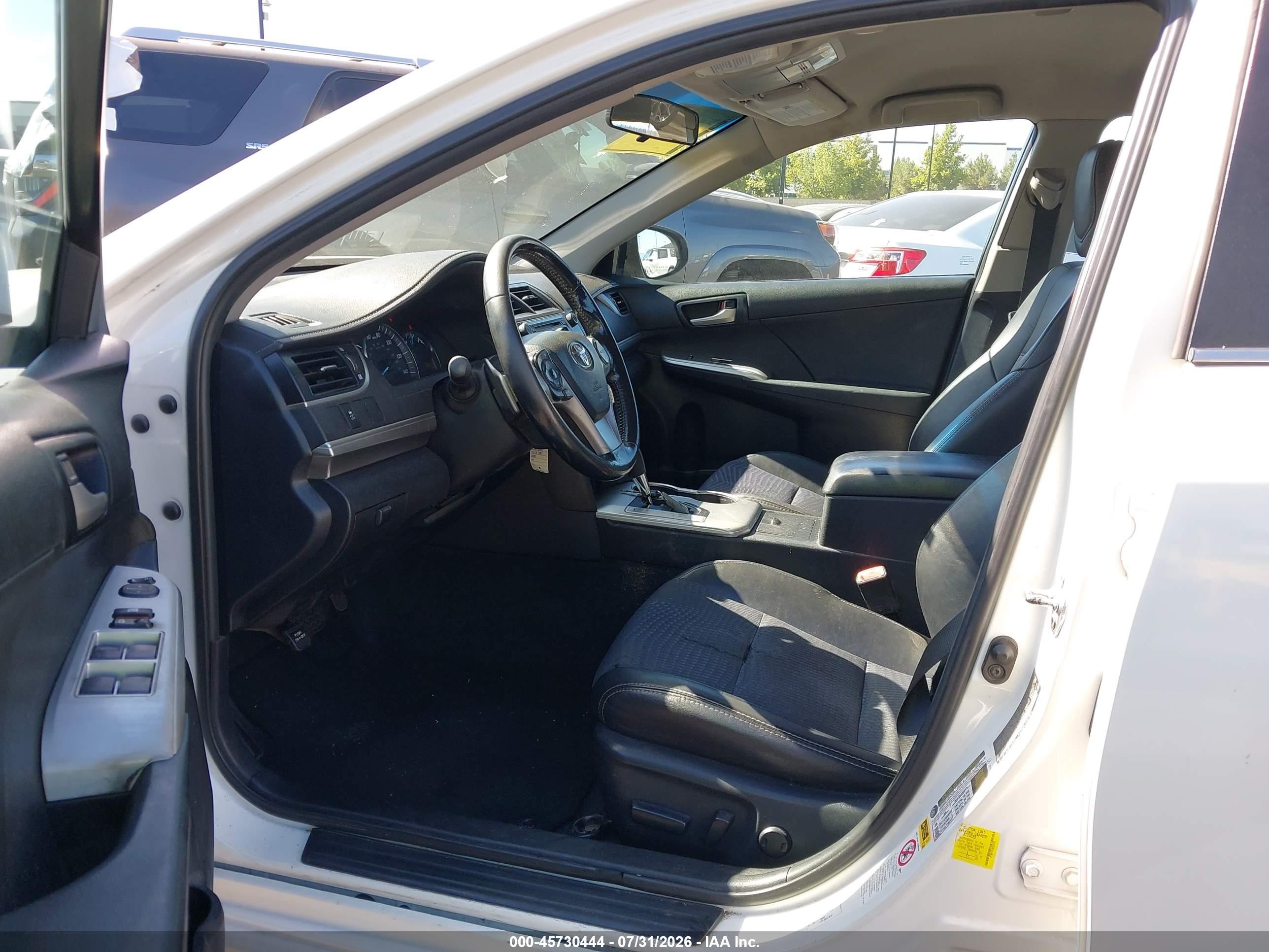 2013 Toyota Camry Se White vin: 4T1BF1FKXDU237935